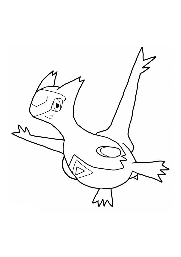 Página para colorear Latias (A4) para imprimir