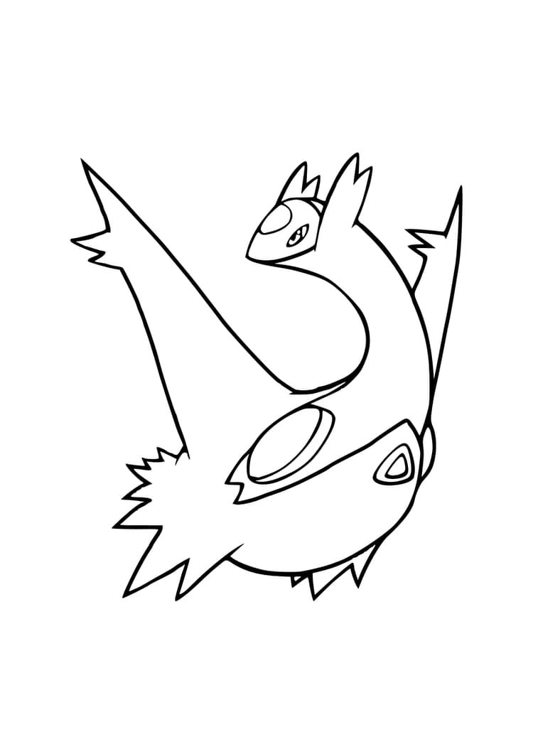 Página para colorear Latios (A4) para imprimir