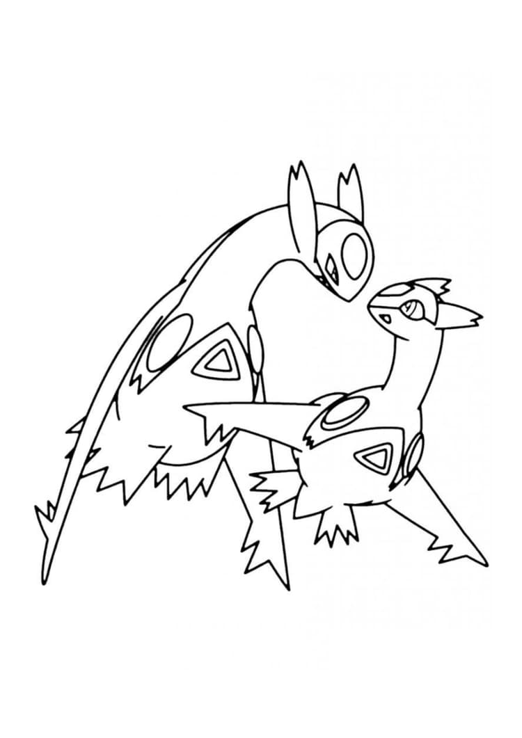 Página para colorear Latios (A4) para imprimir