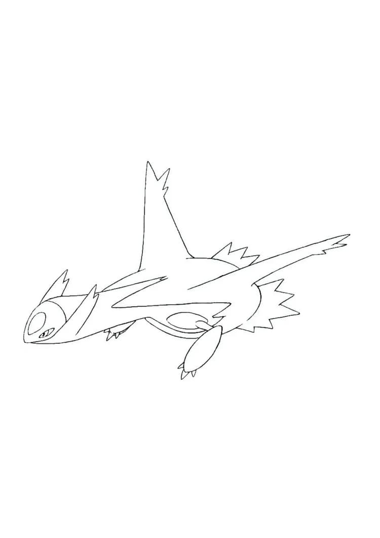 Página para colorear Latios (A4) para imprimir