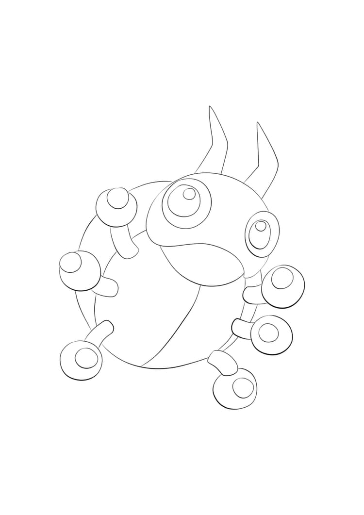 Página para colorear Ledyba (A4) para imprimir