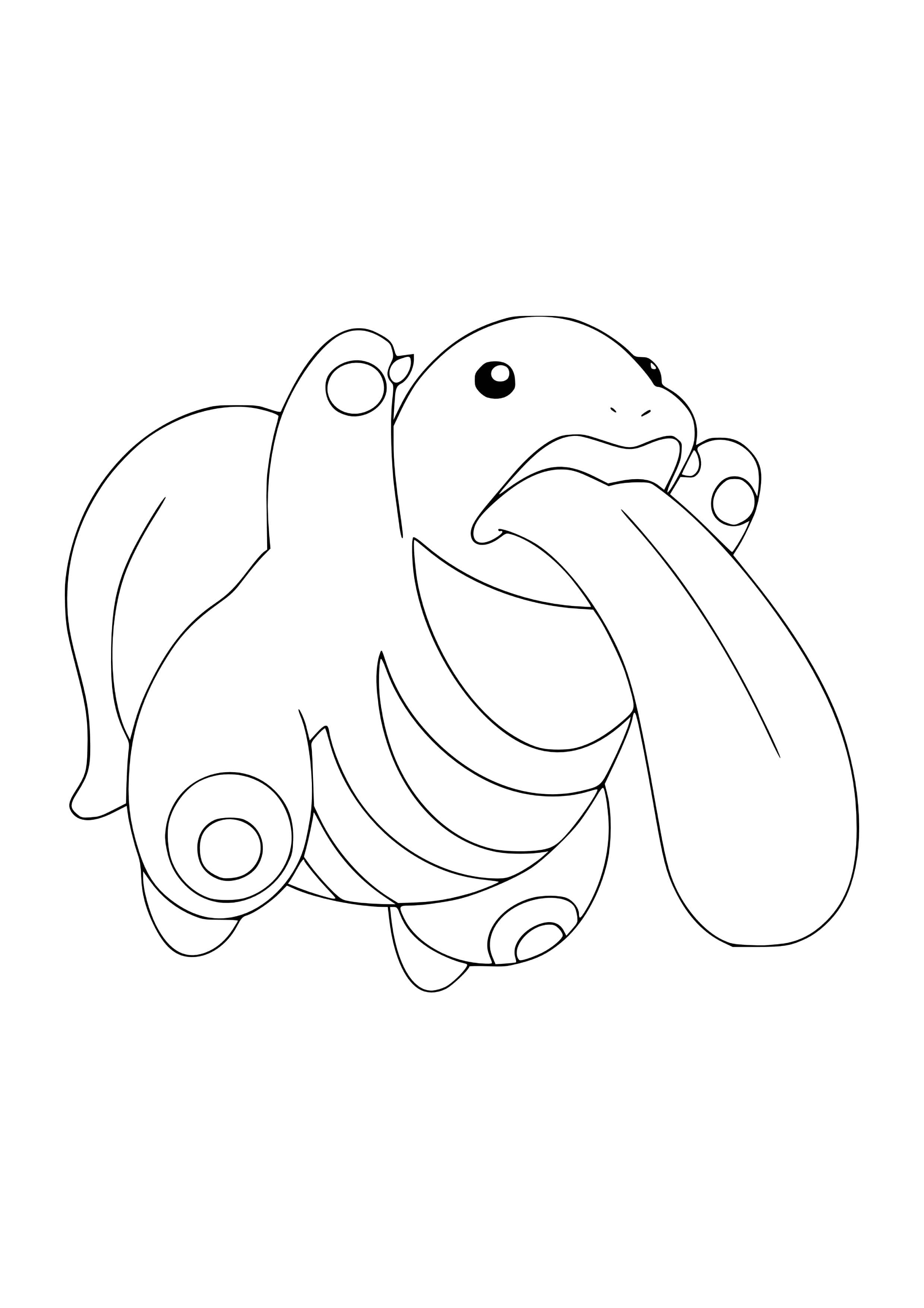Página para colorear Lickitung (A4) para imprimir