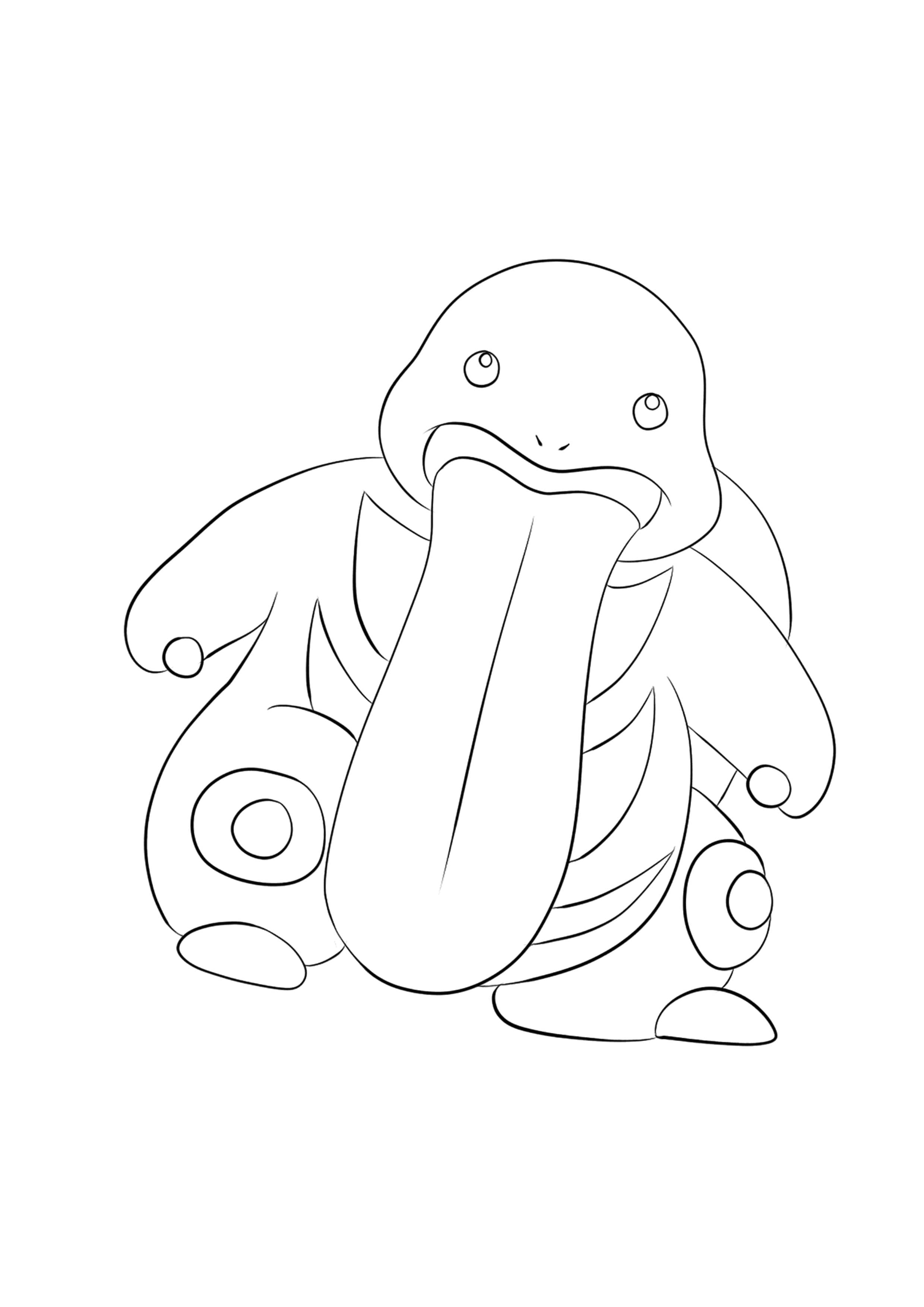 Página para colorear Lickitung (A4) para imprimir