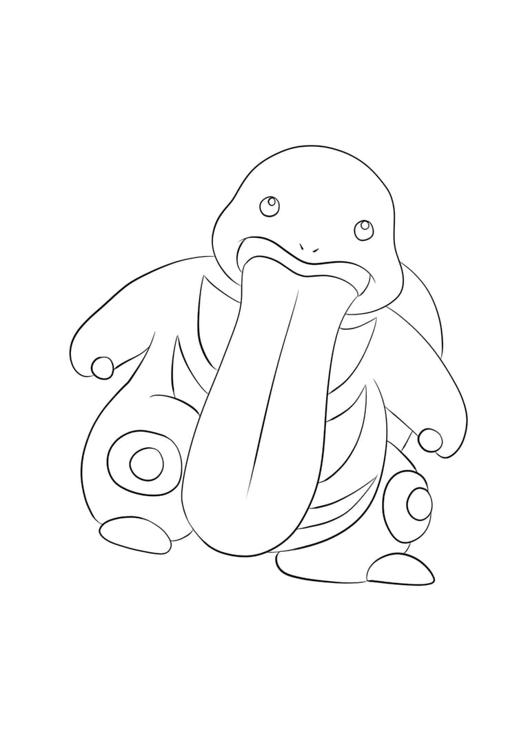 Página para colorear Lickitung (A4) para imprimir