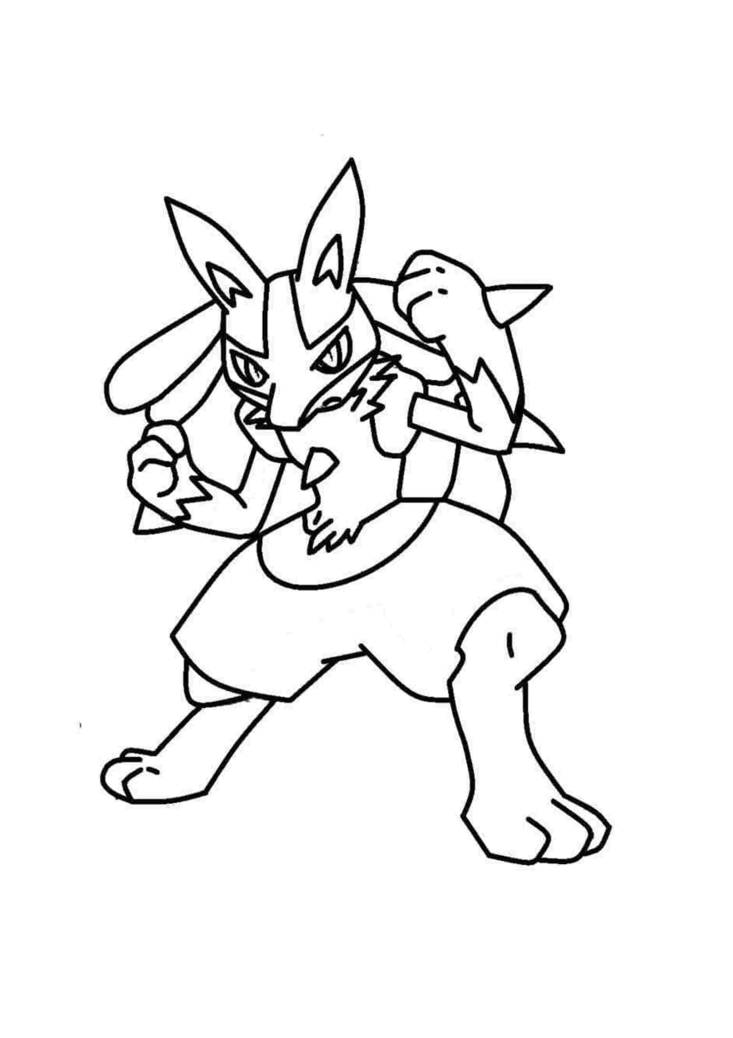 Página para colorear Lucario (A4) para imprimir