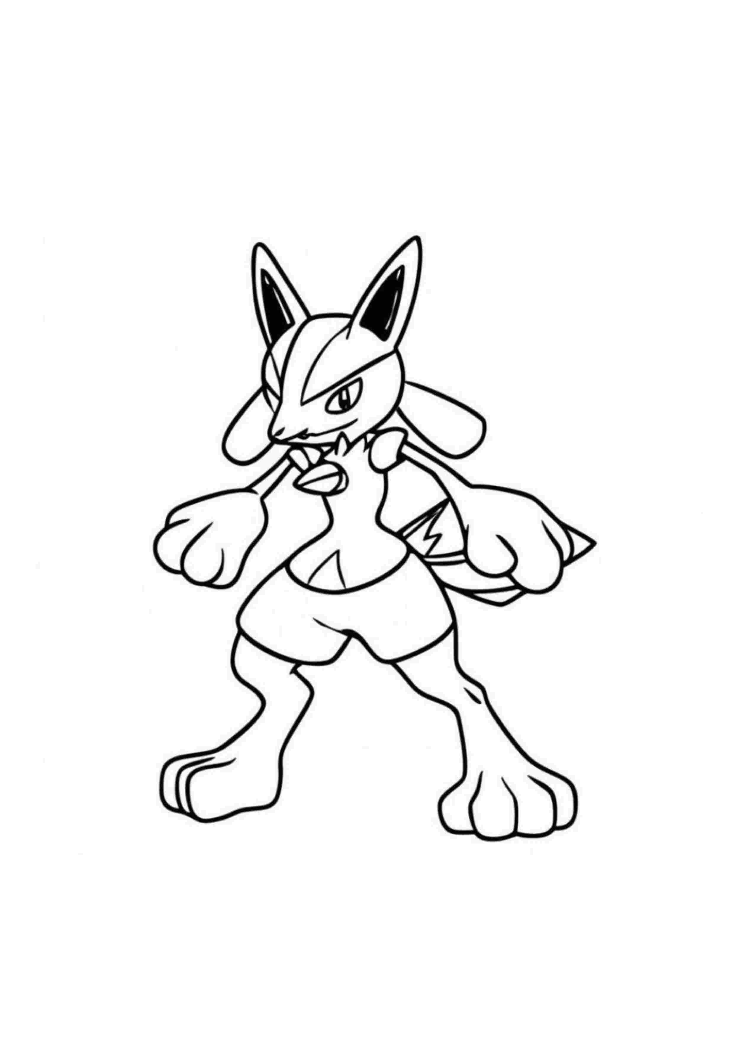 Página para colorear Lucario (A4) para imprimir