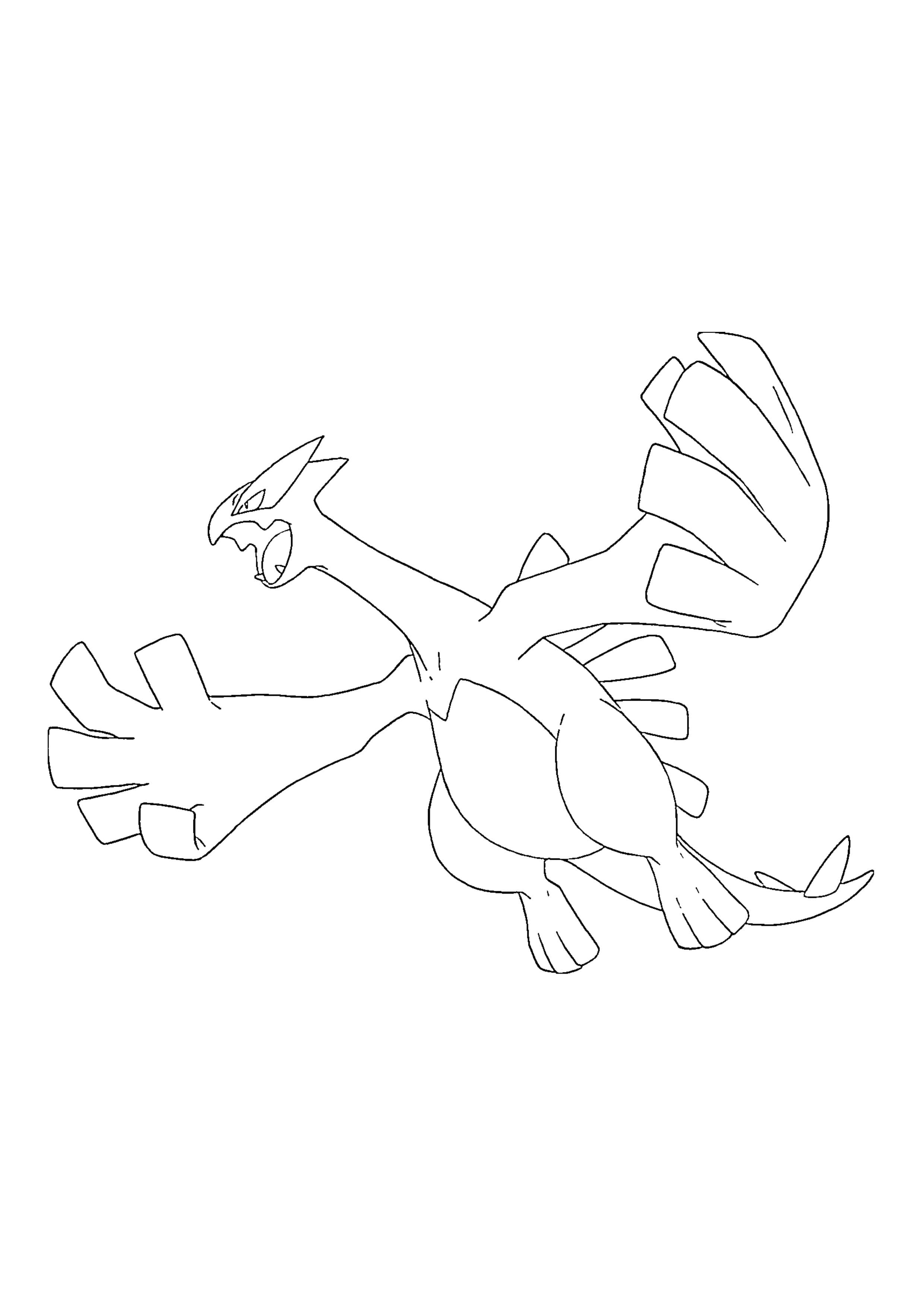 Página para colorear Lugia (A4) para imprimir