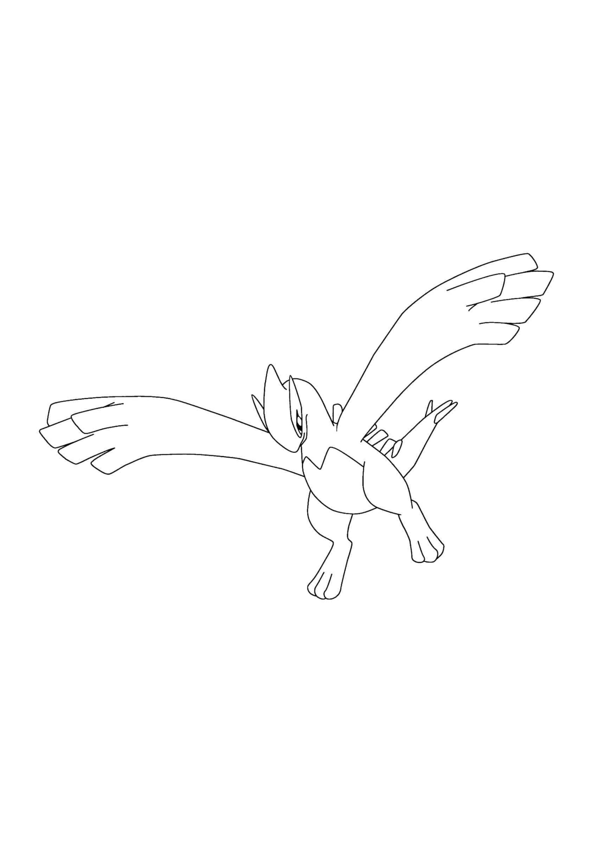 Página para colorear Lugia (A4) para imprimir