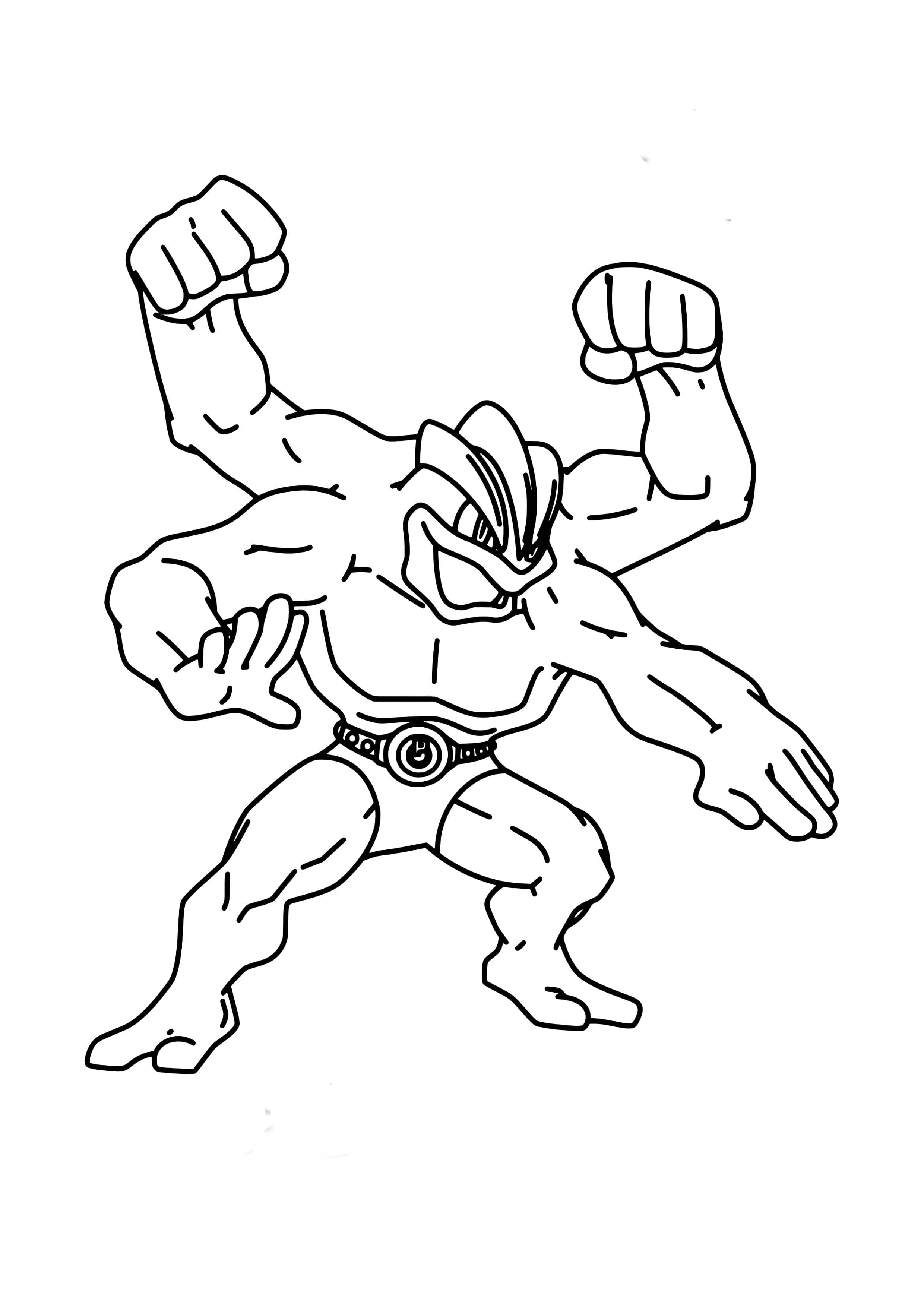Página para colorear Machamp (A4) para imprimir