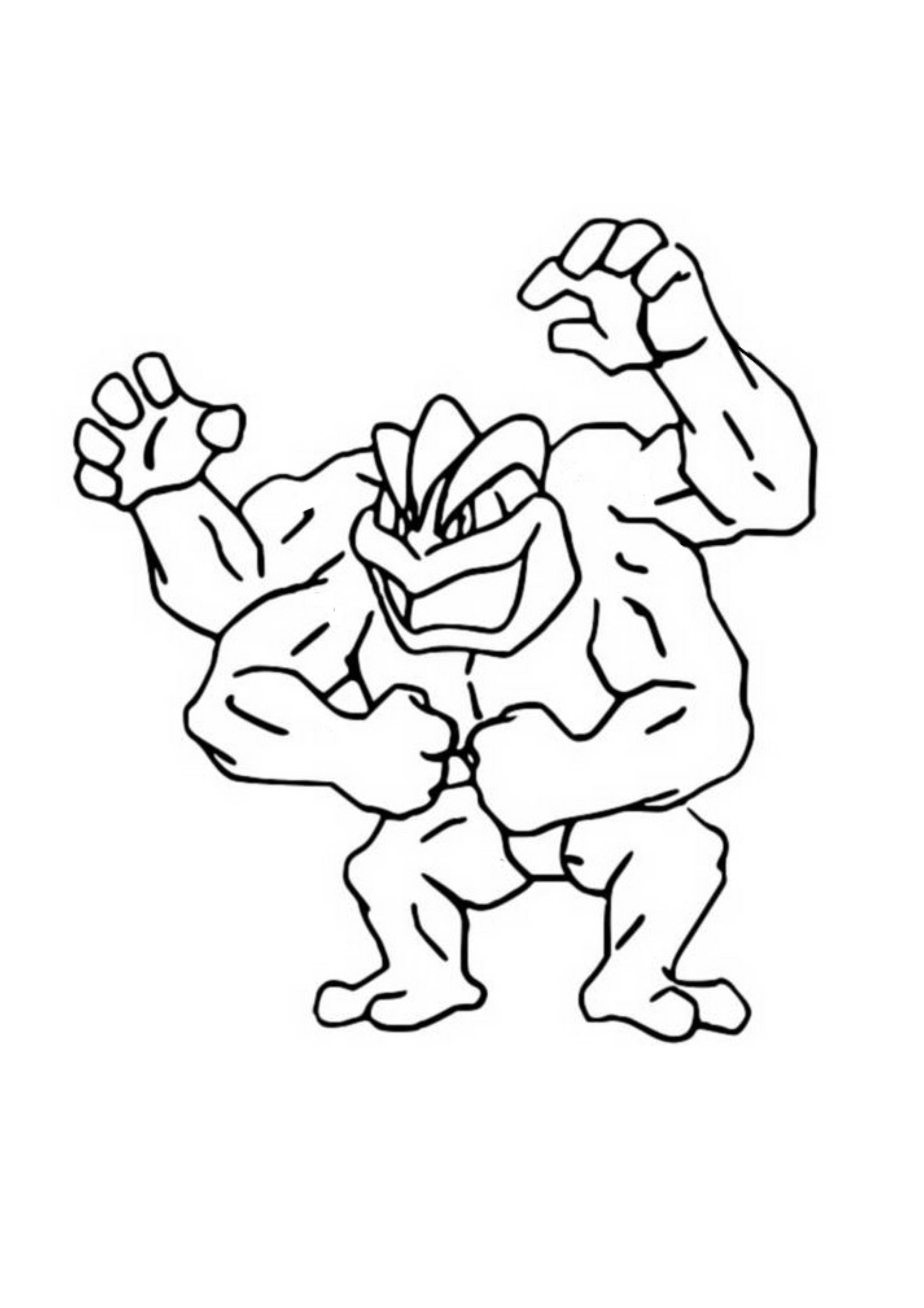 Página para colorear Machamp (A4) para imprimir