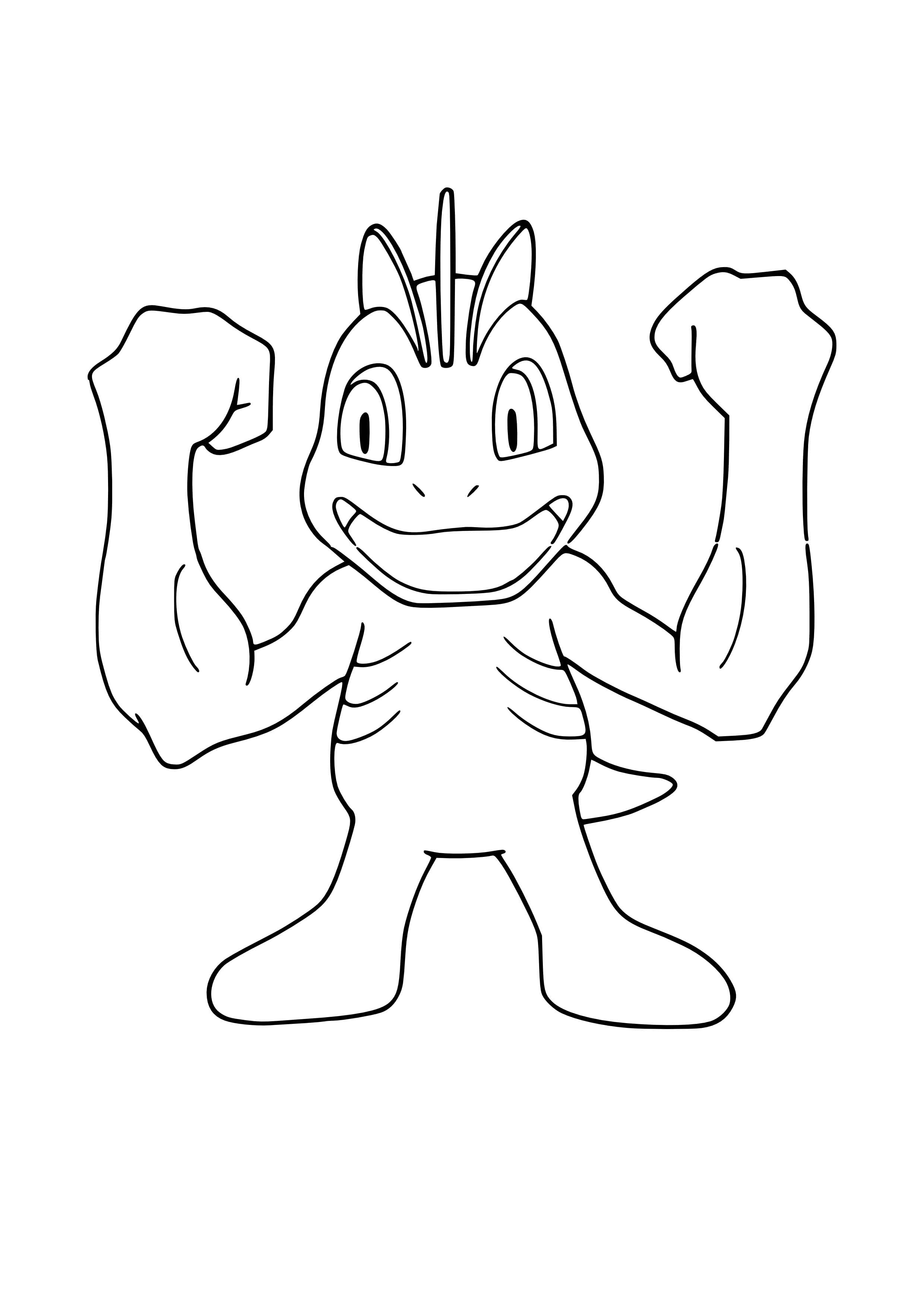 Página para colorear Machop (A4) para imprimir