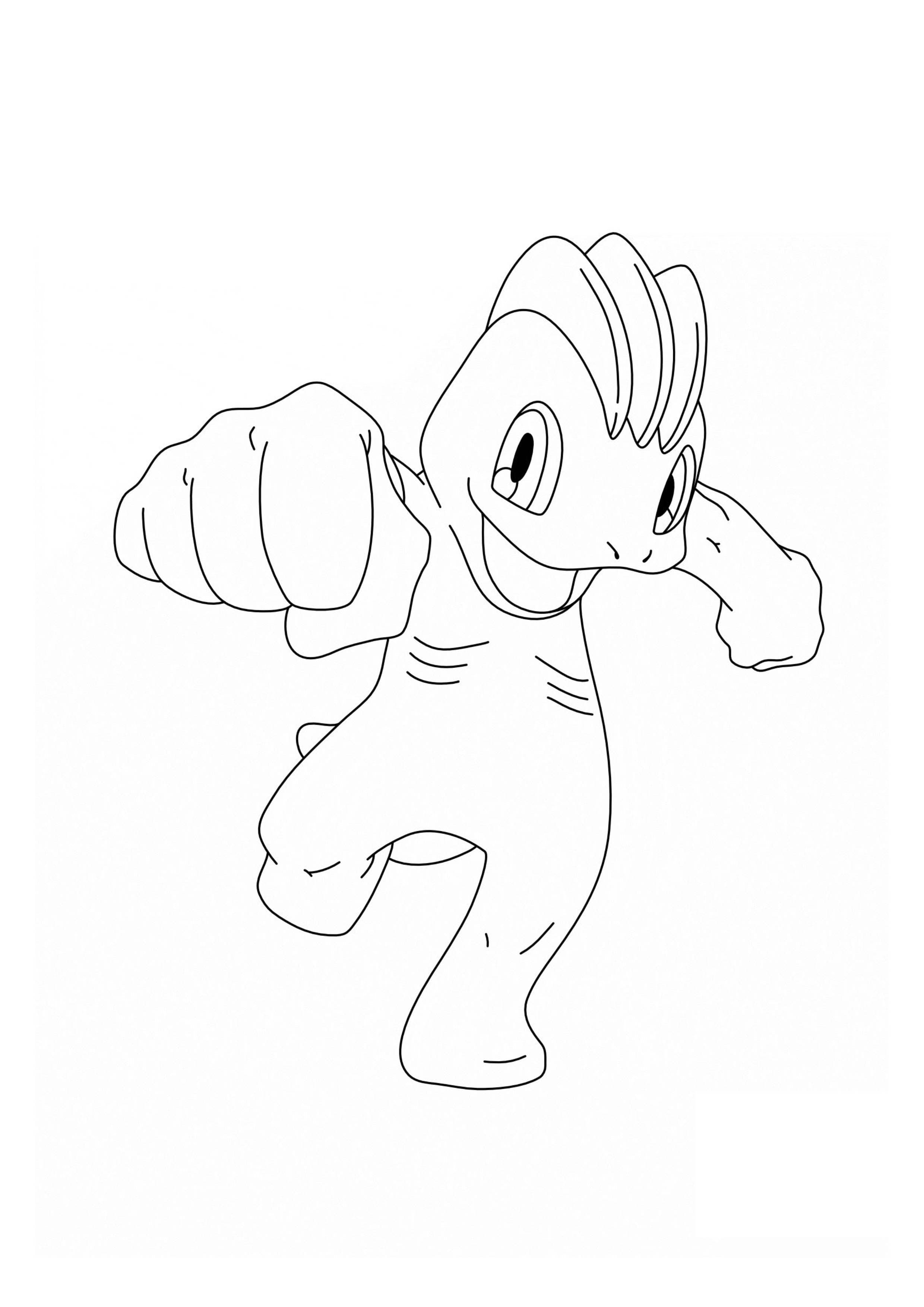 Página para colorear Machop (A4) para imprimir