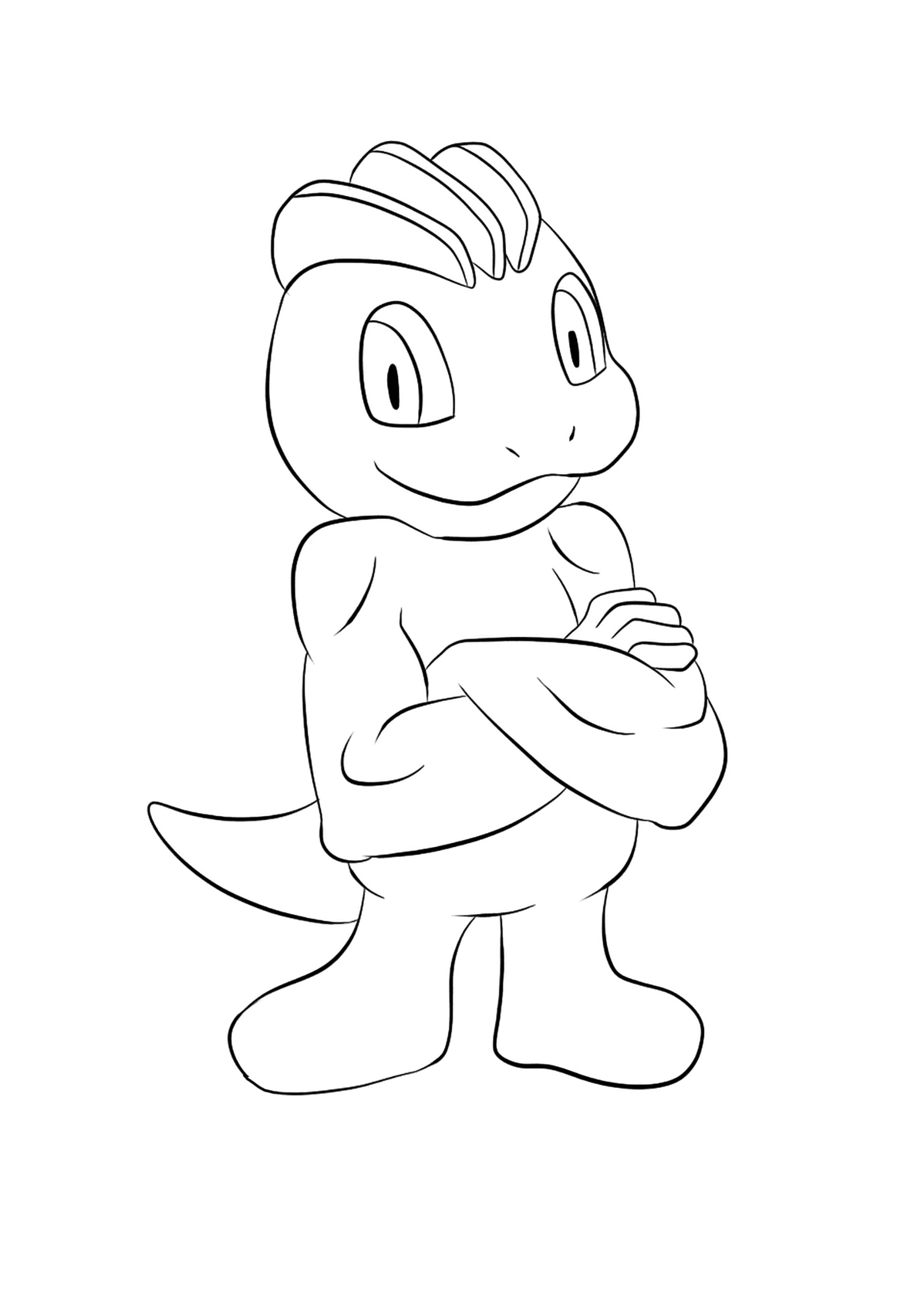 Página para colorear Machop (A4) para imprimir