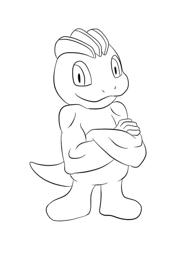 Página para colorear Machop (A4) para imprimir