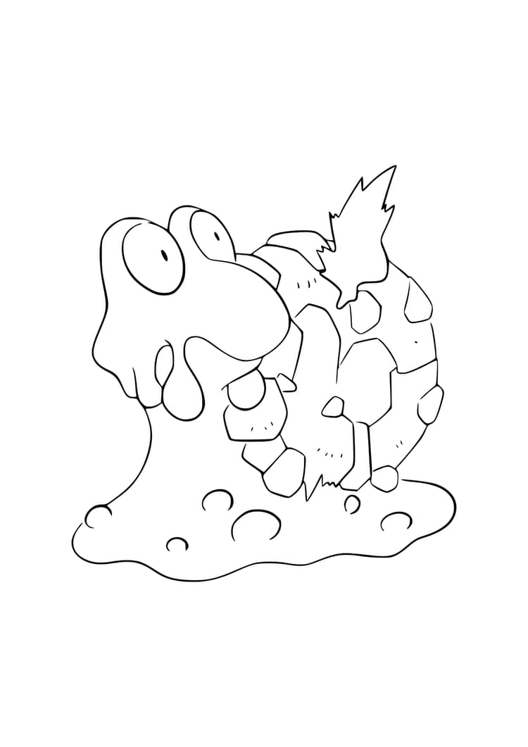 Página para colorear Magcargo (A4) para imprimir
