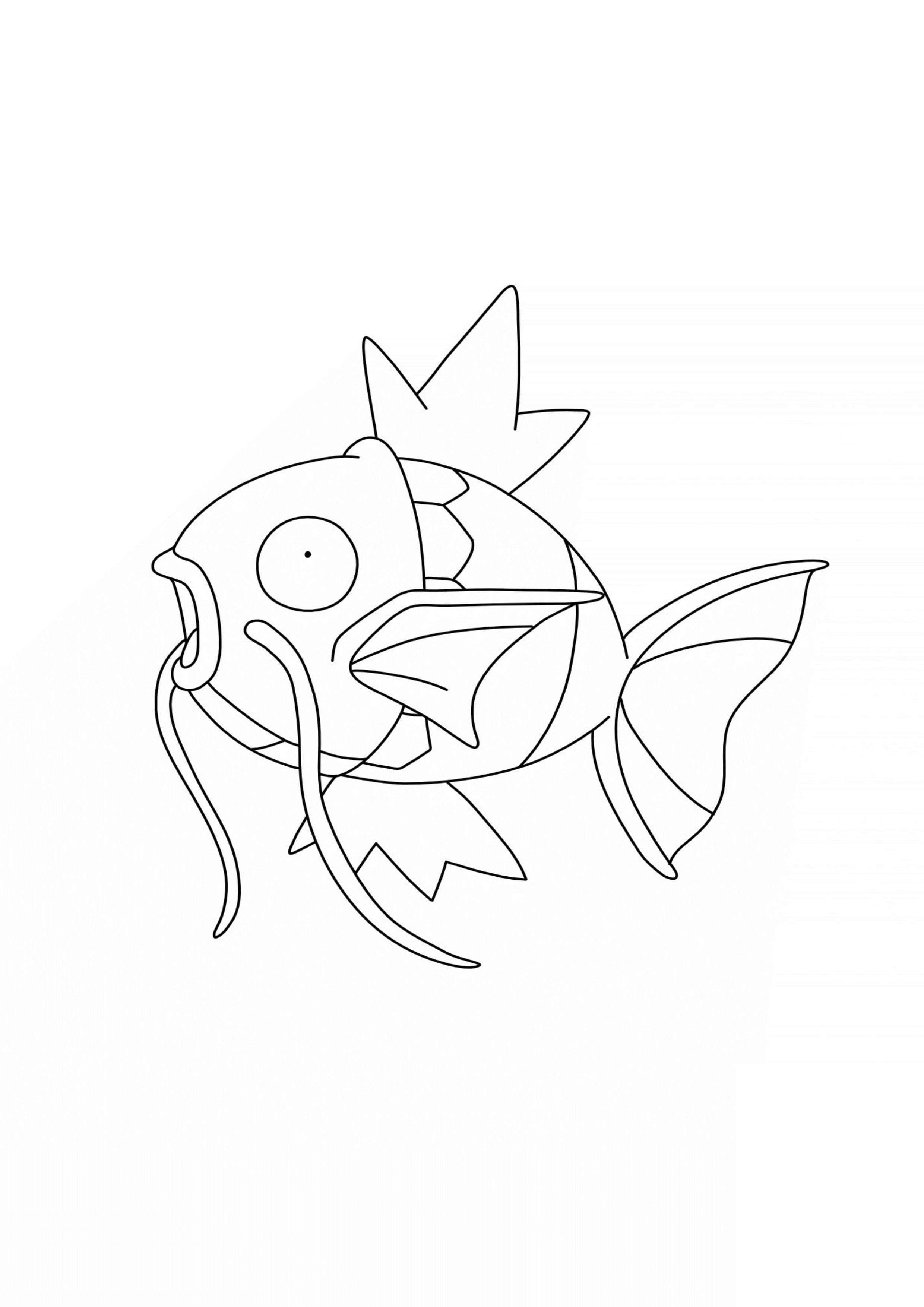 Página para colorear Magikarp (A4) para imprimir