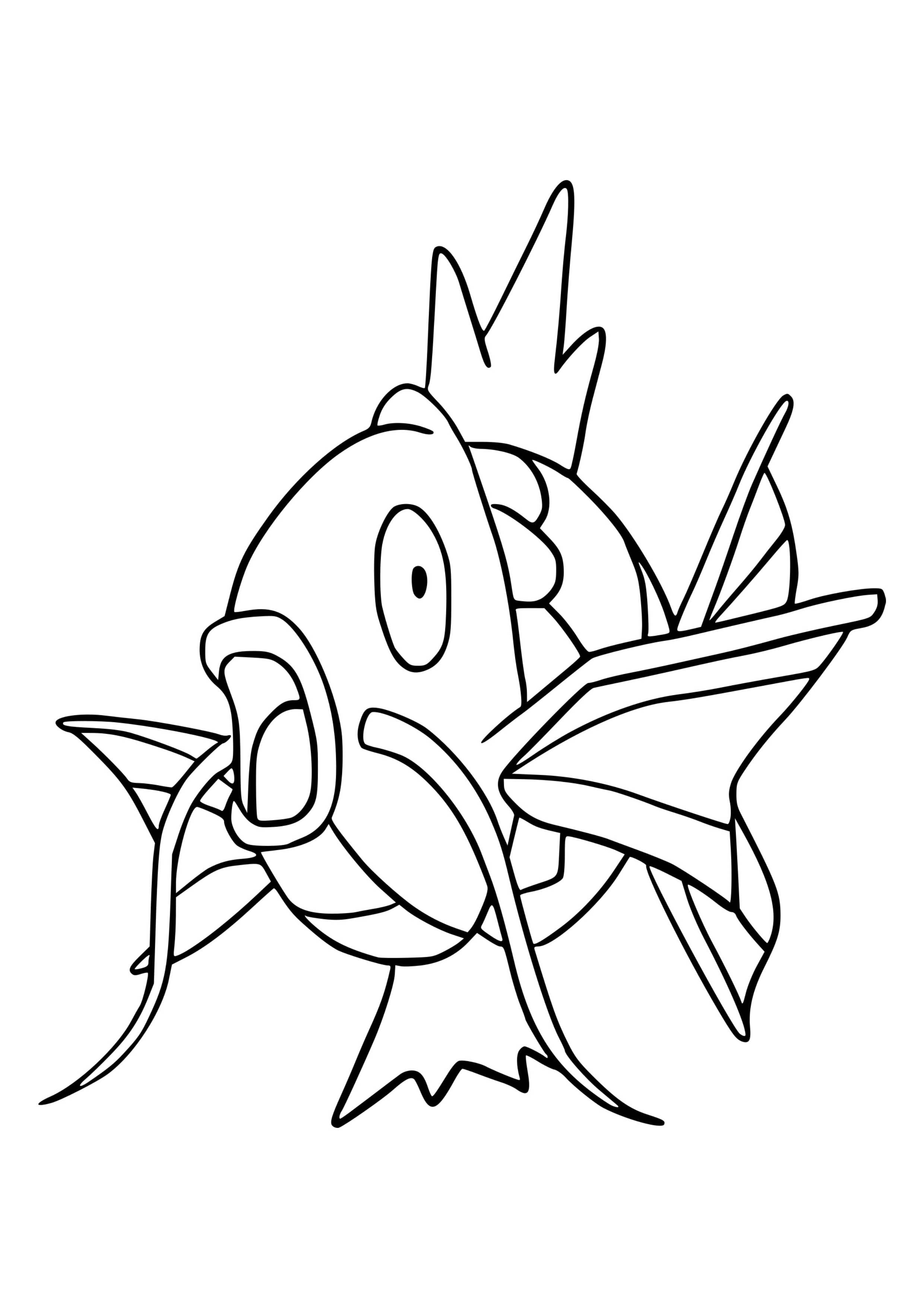 Página para colorear Magikarp (A4) para imprimir