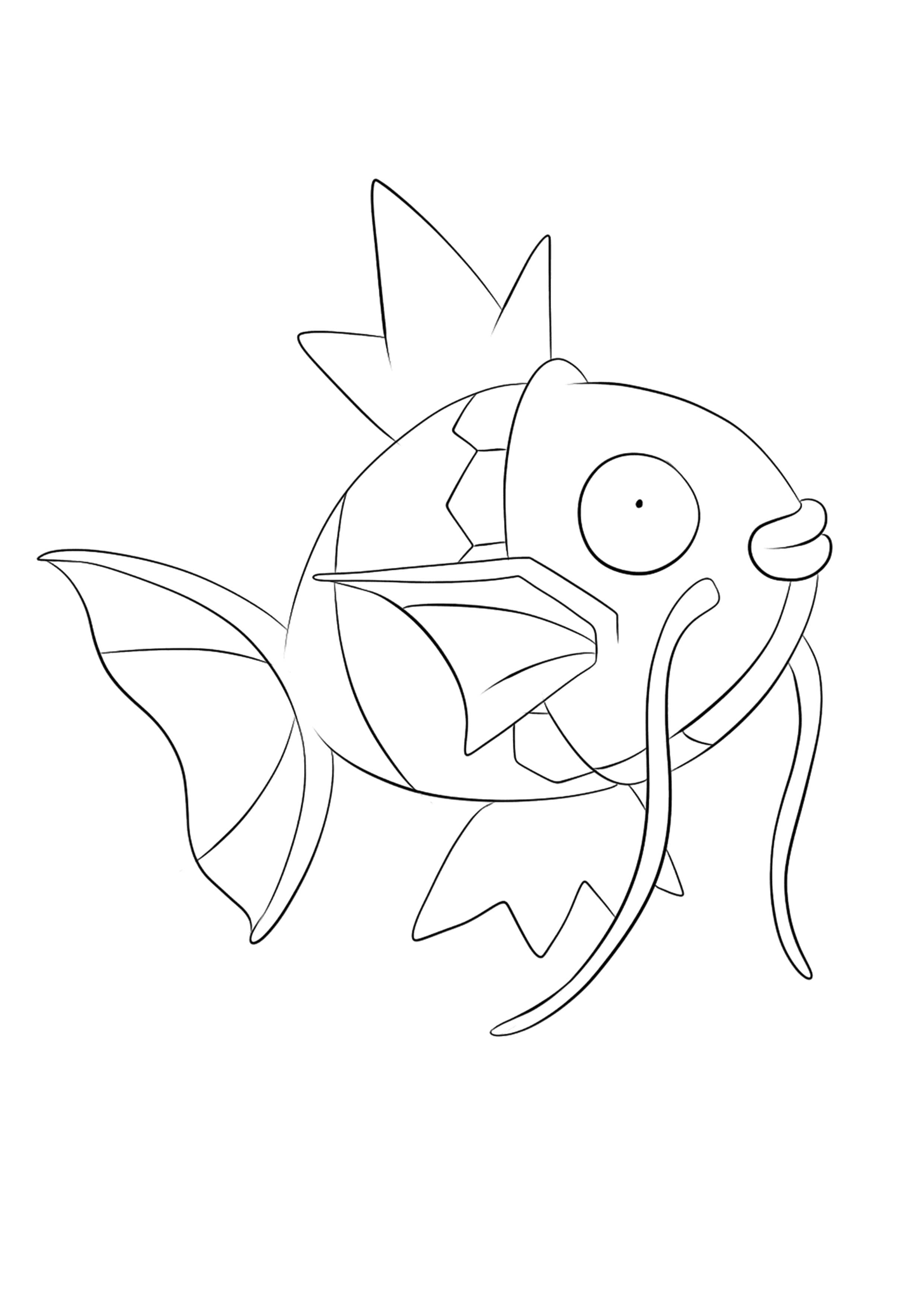 Página para colorear Magikarp (A4) para imprimir