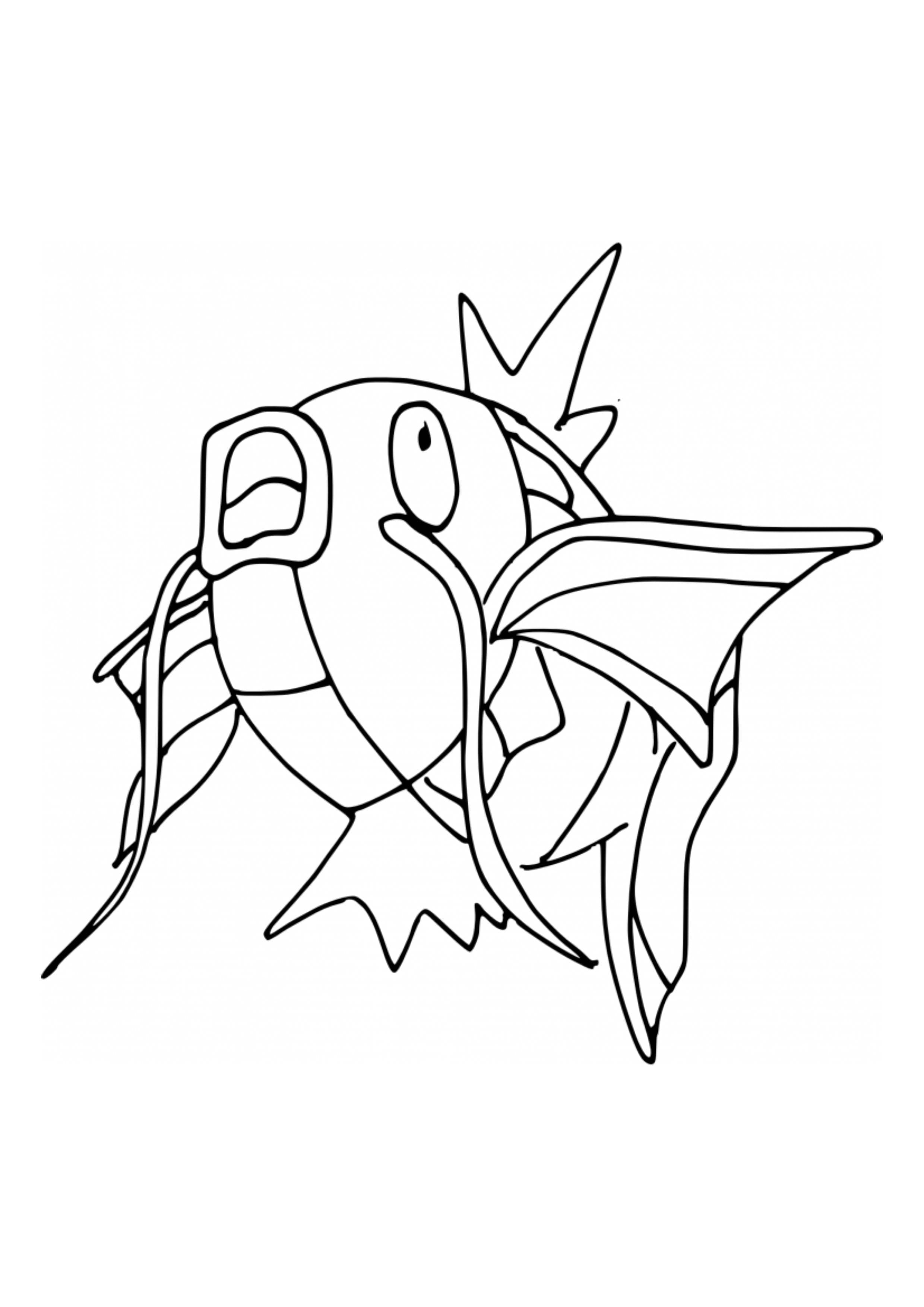 Página para colorear Magikarp (A4) para imprimir