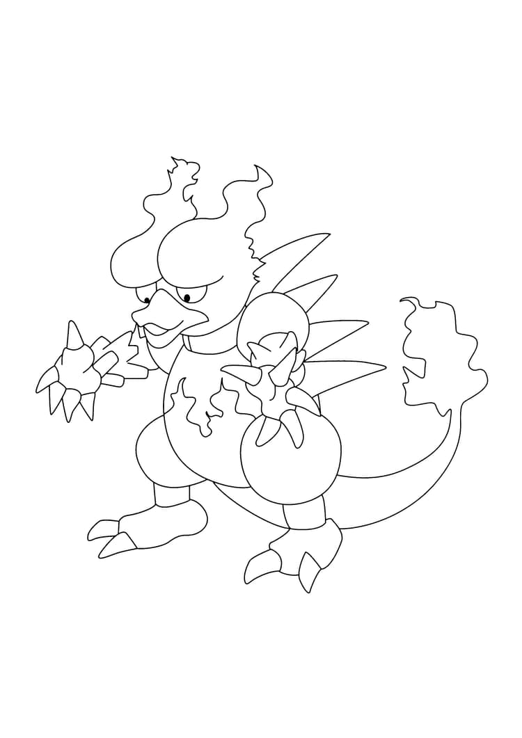 Página para colorear Magmar (A4) para imprimir