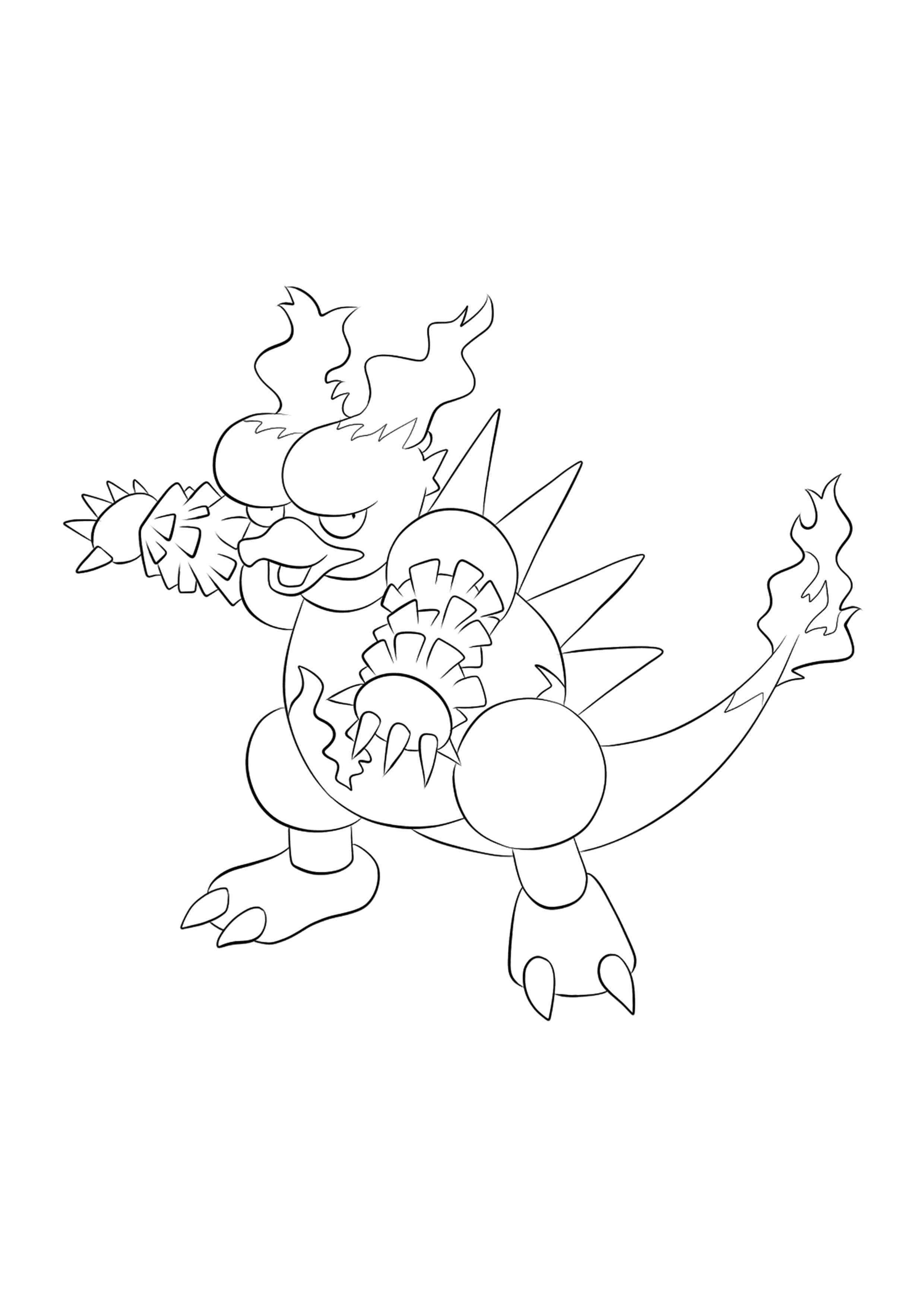 Página para colorear Magmar (A4) para imprimir