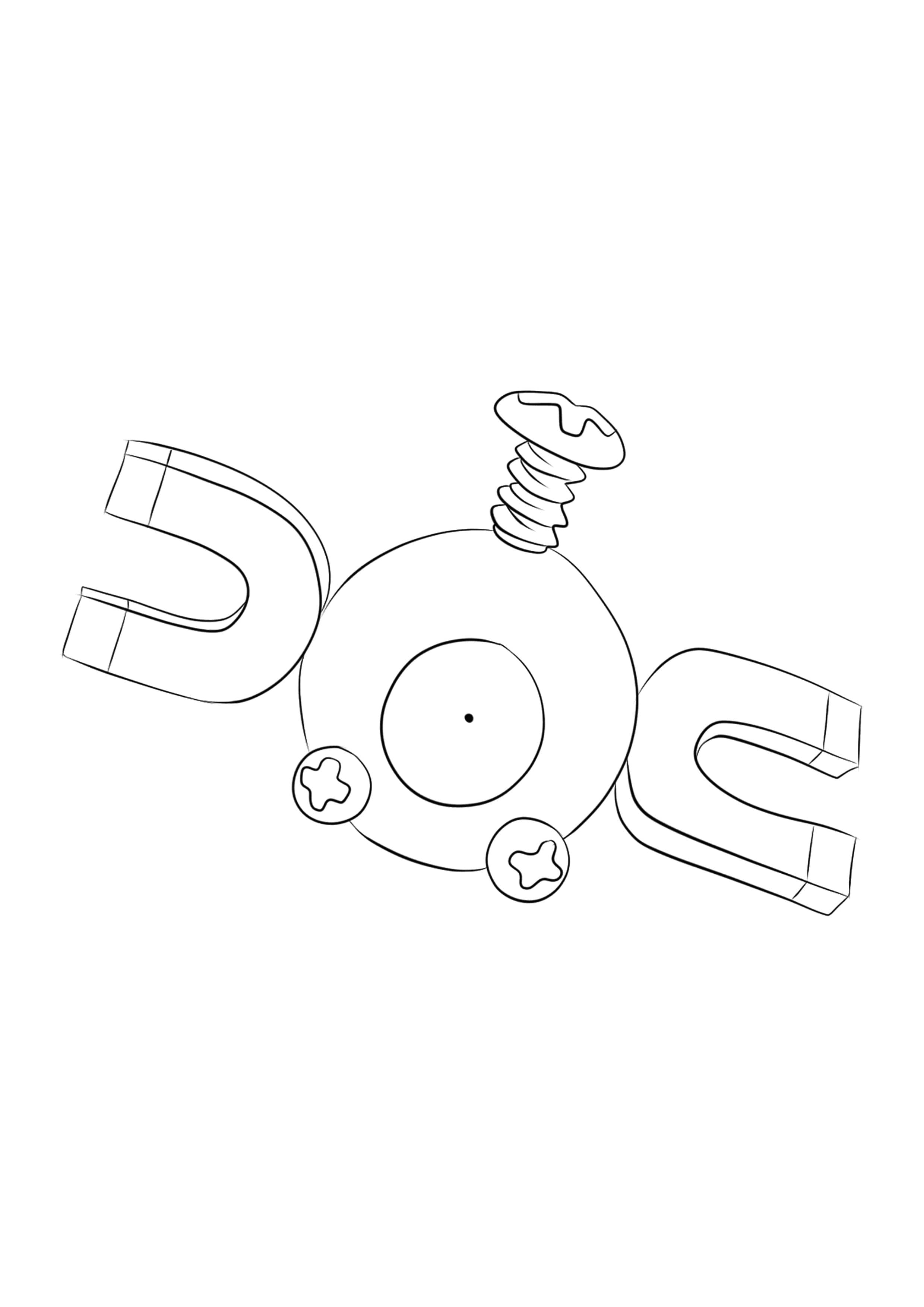 Página para colorear Magnemite (A4) para imprimir