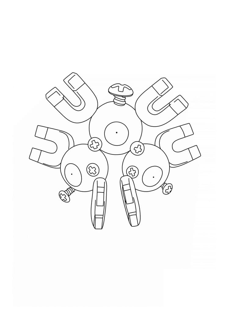 Página para colorear Magneton (A4) para imprimir