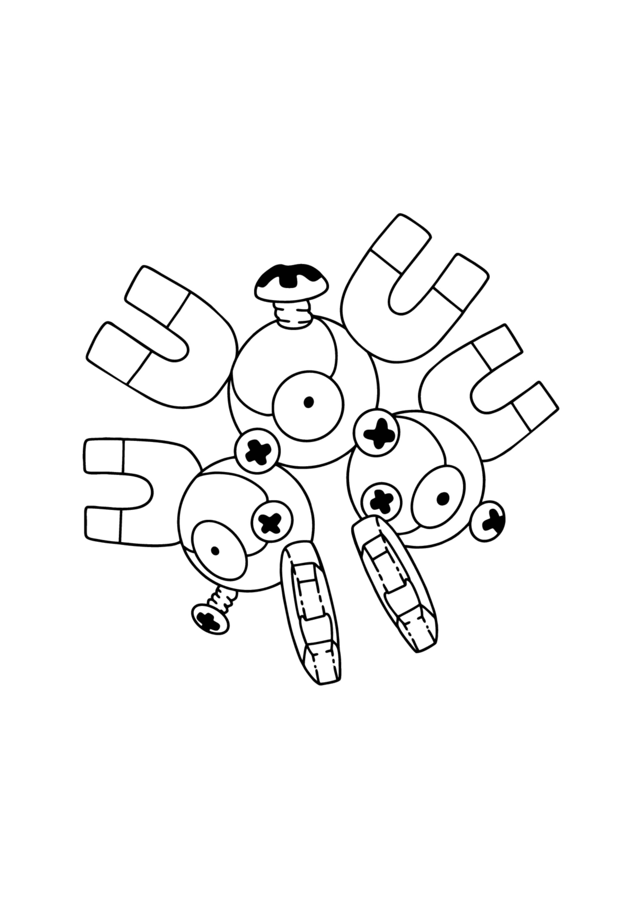 Página para colorear Magneton (A4) para imprimir