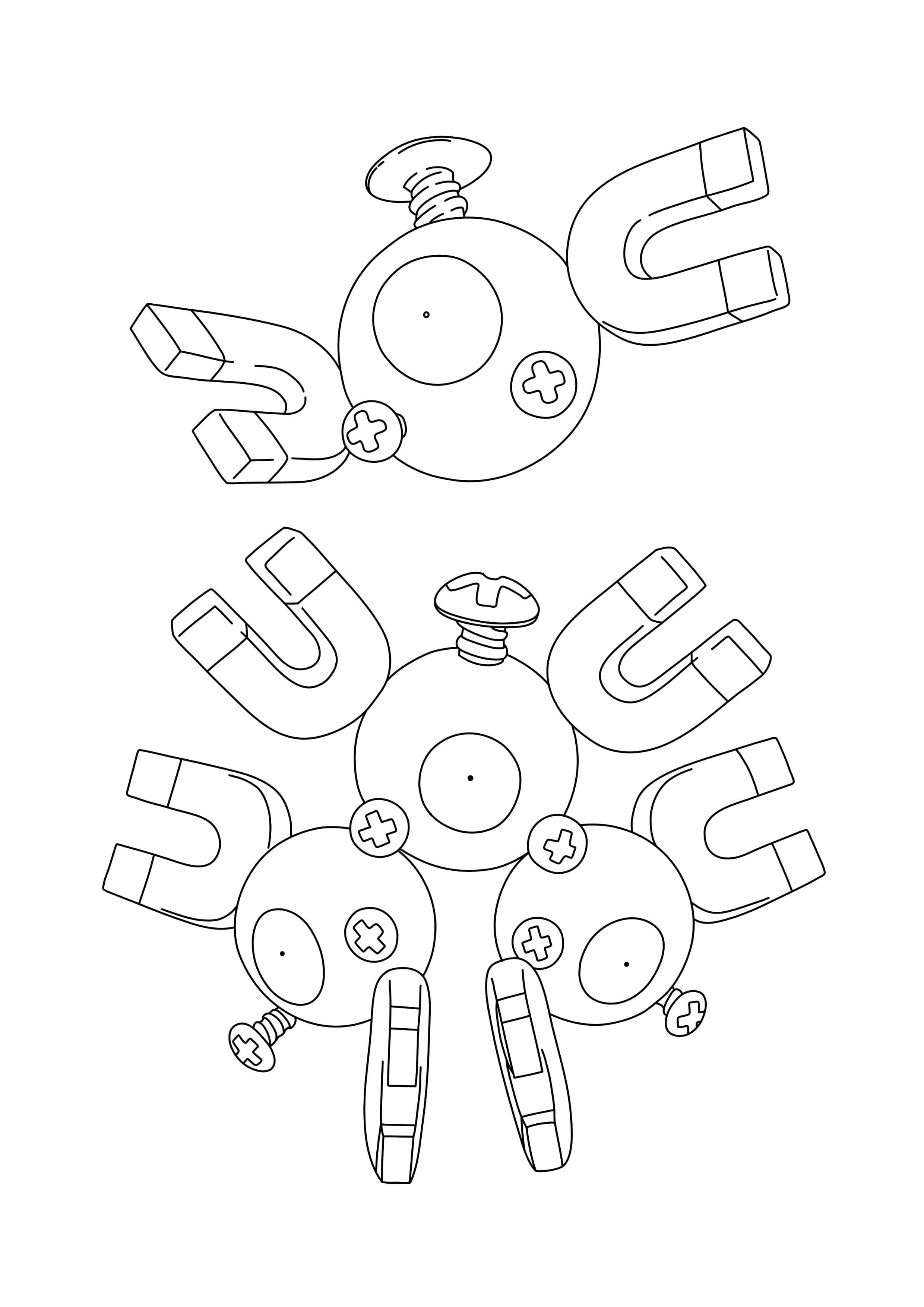 Página para colorear Magneton (A4) para imprimir