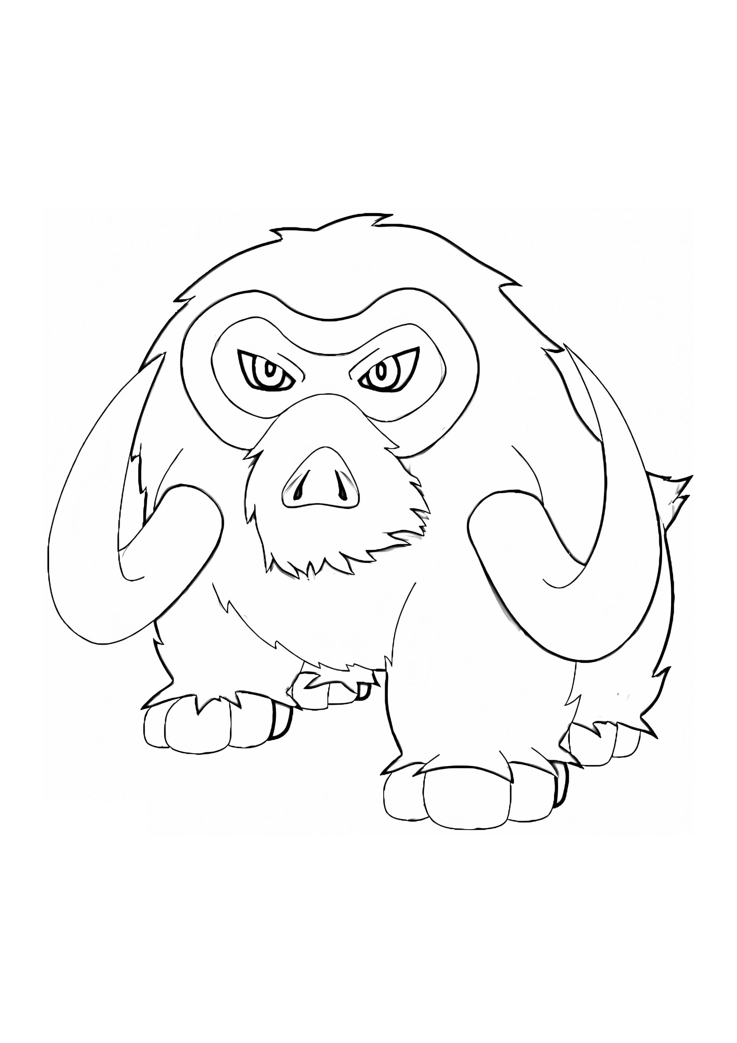 Página para colorear Mamoswine (A4) para imprimir