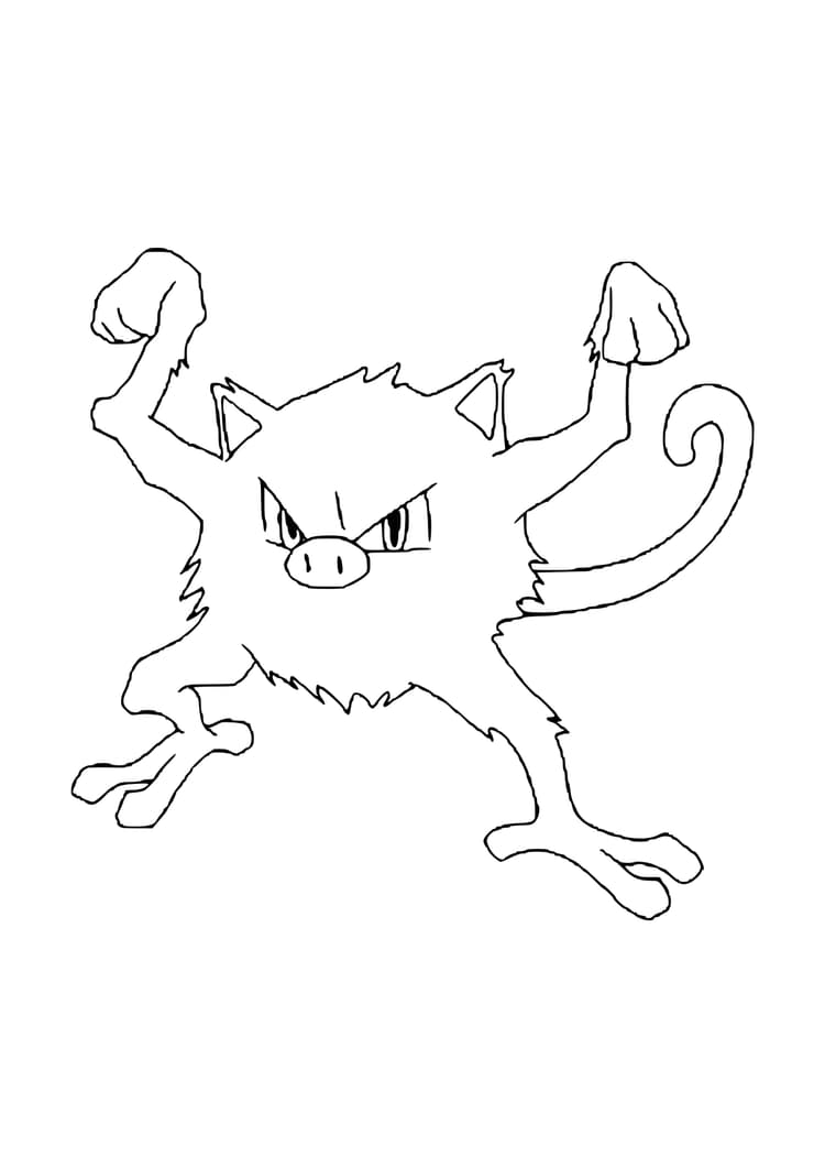 Página para colorear Mankey (A4) para imprimir