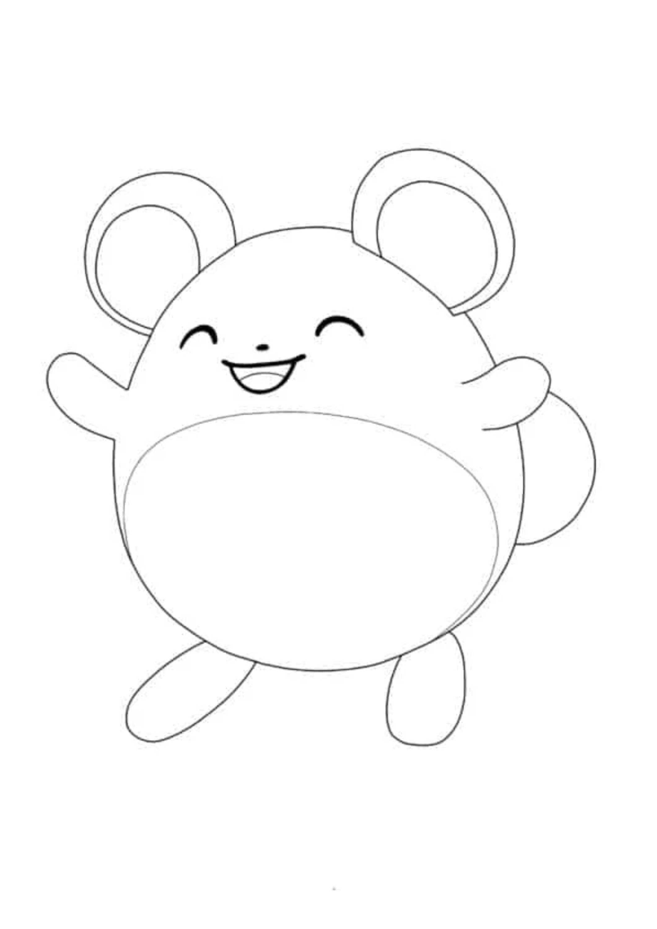 Página para colorear Marill (A4) para imprimir