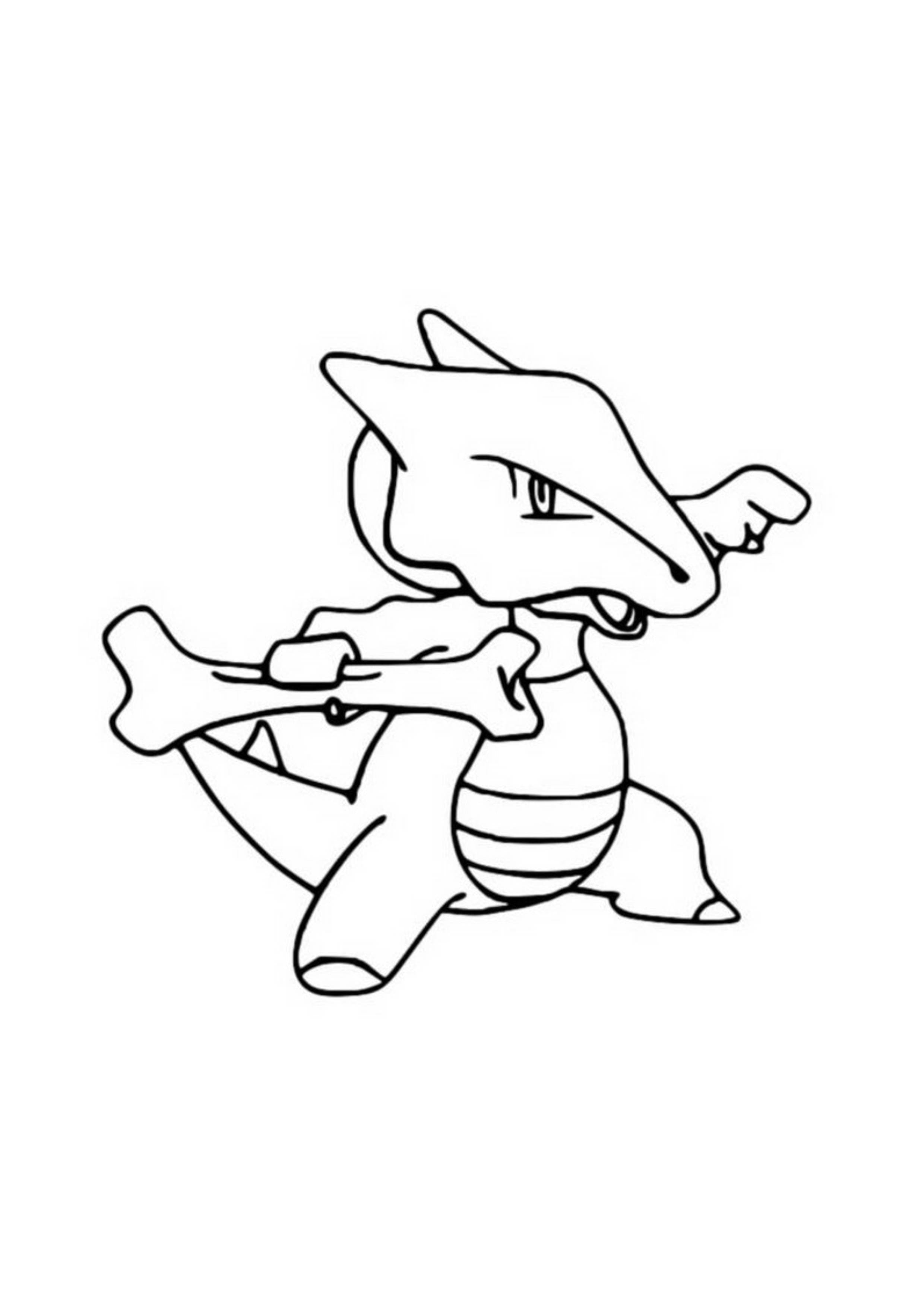Página para colorear Marowak (A4) para imprimir