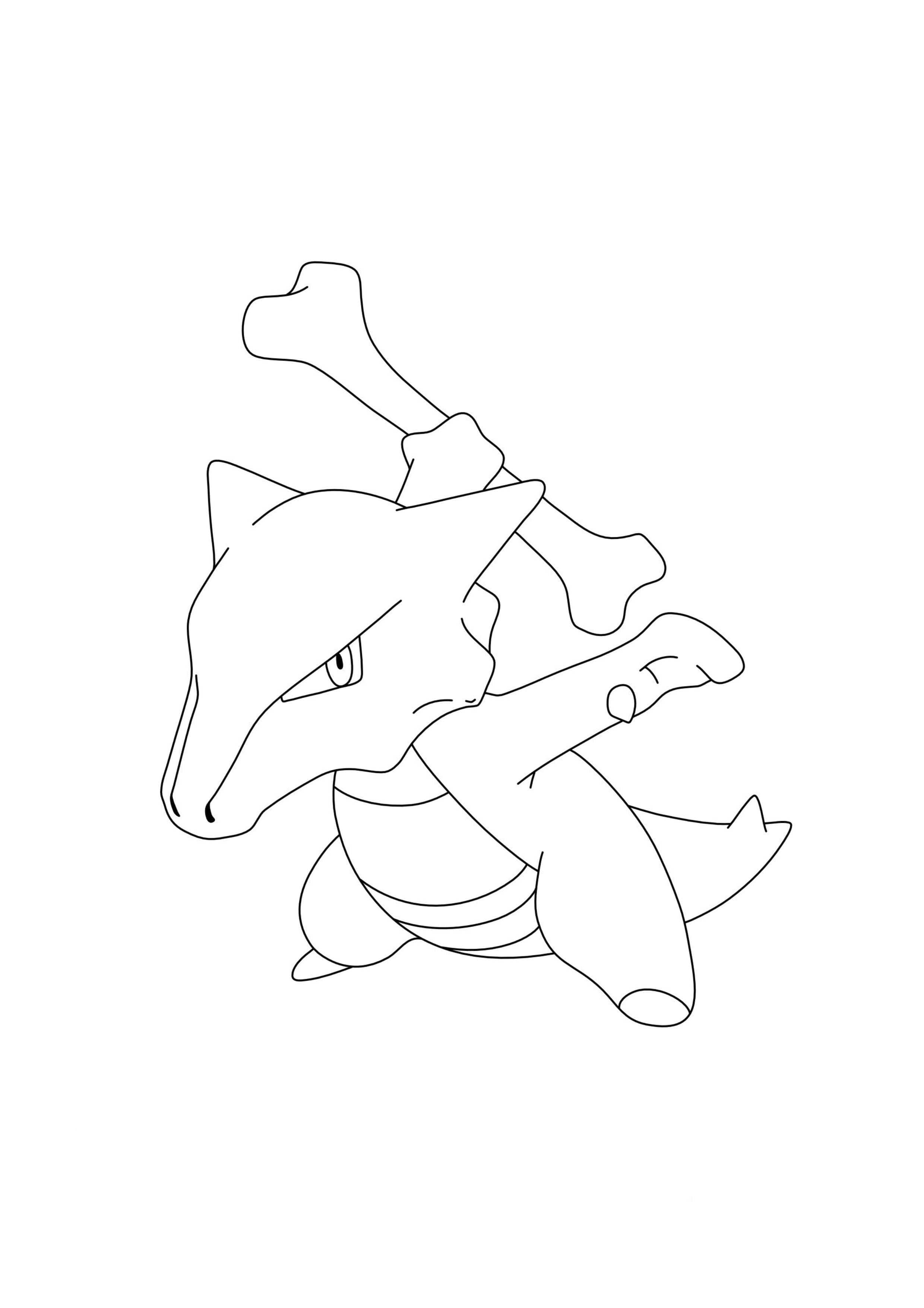 Página para colorear Marowak (A4) para imprimir