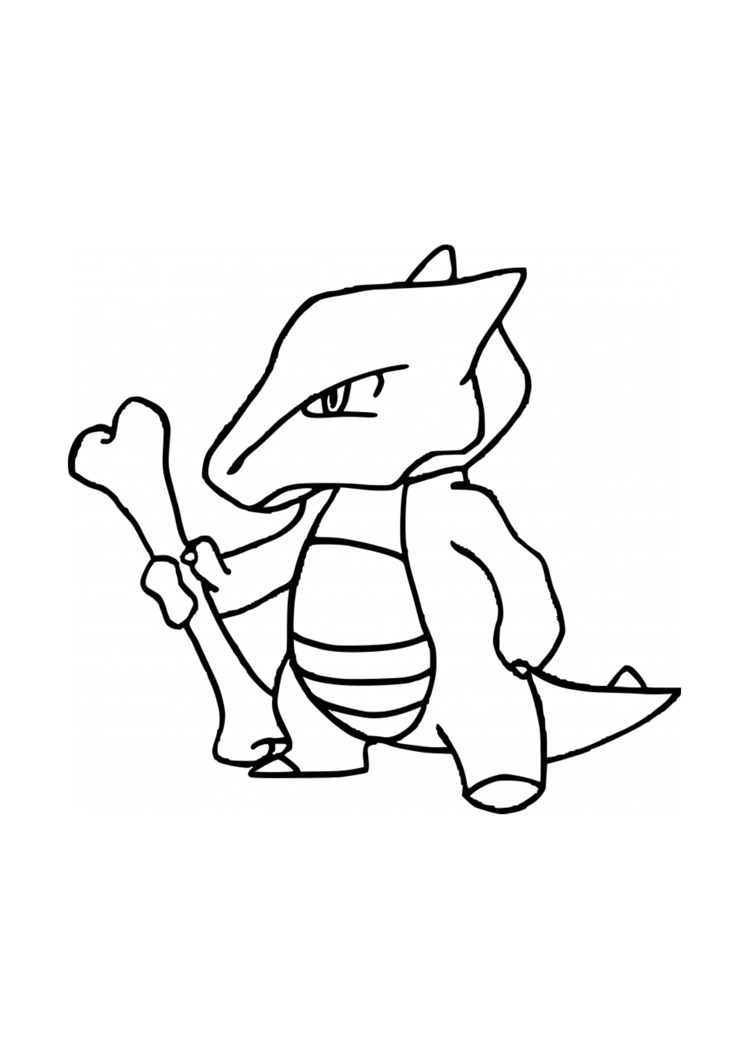 Página para colorear Marowak (A4) para imprimir