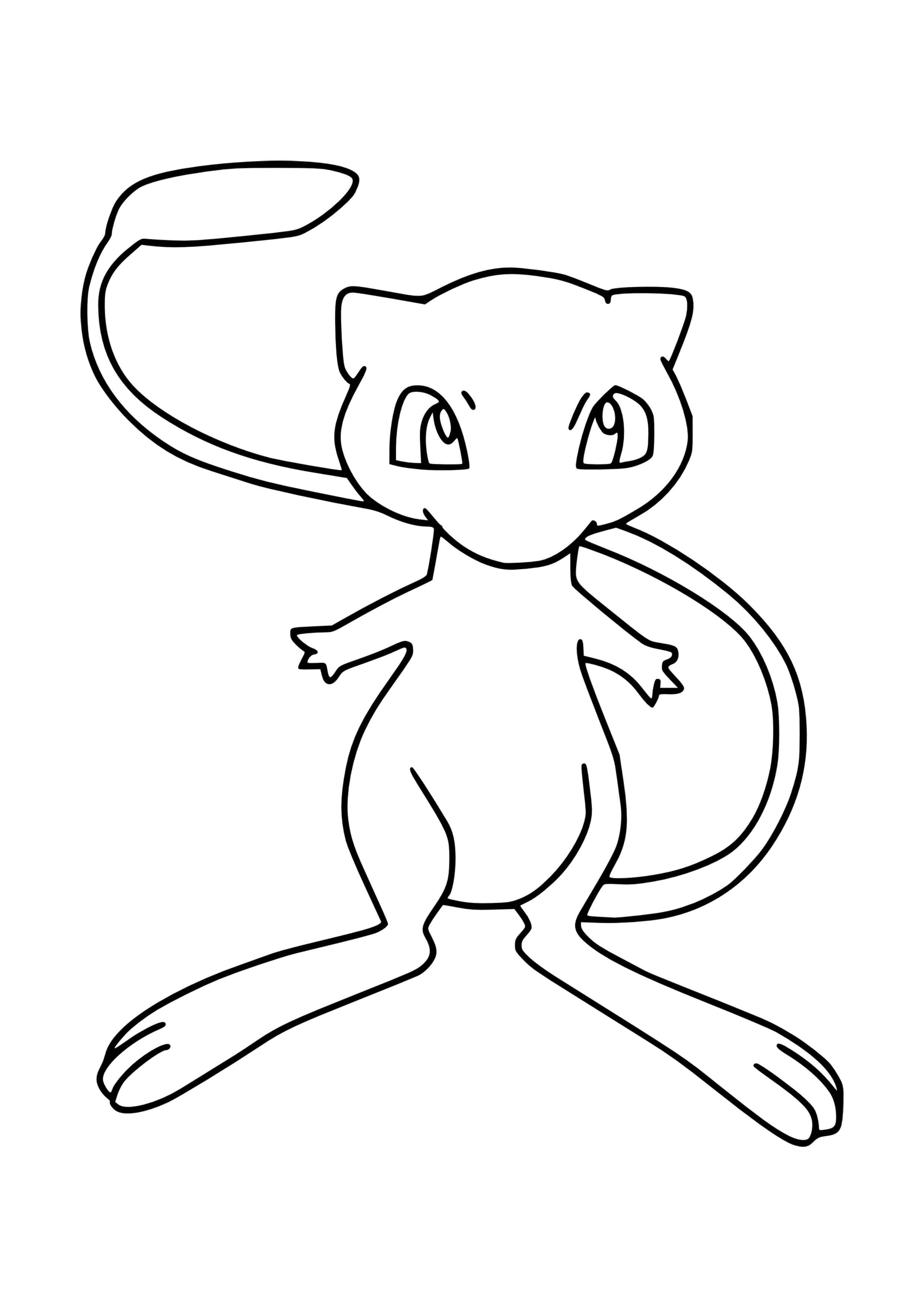 Página para colorear Mew (A4) para imprimir