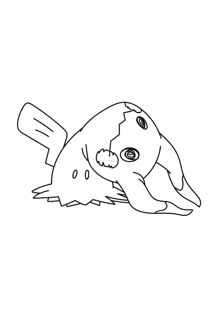 Página para colorear Mimikyu (A4) para imprimir