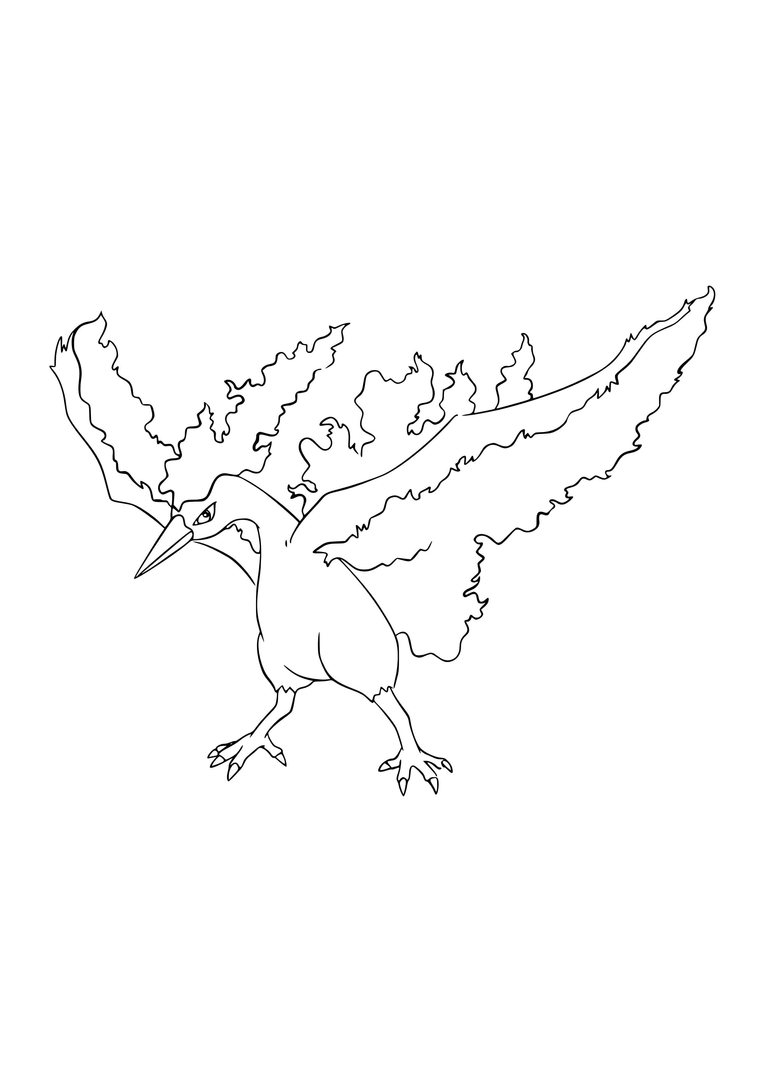Página para colorear Moltres (A4) para imprimir