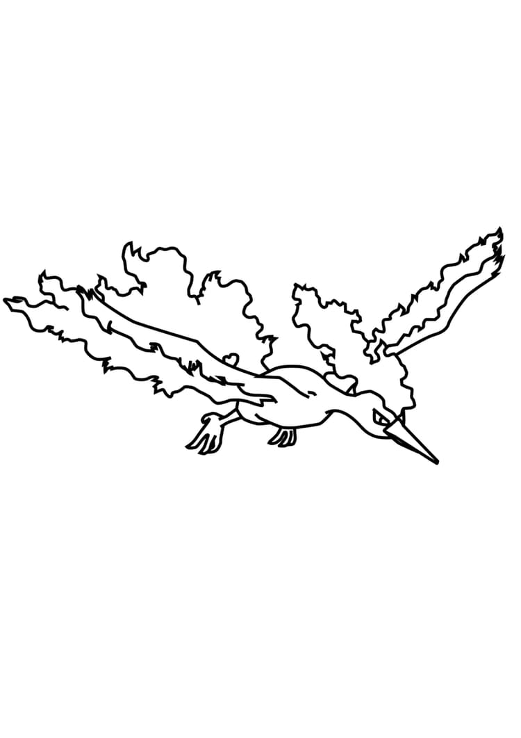 Página para colorear Moltres (A4) para imprimir