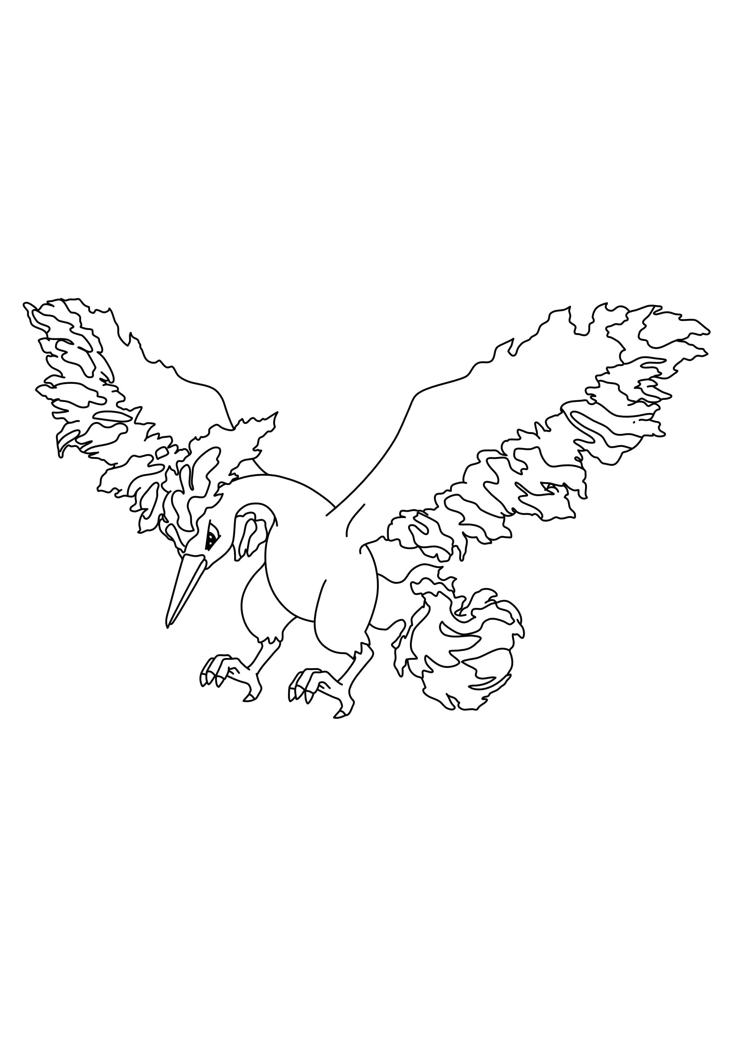Página para colorear Moltres (A4) para imprimir