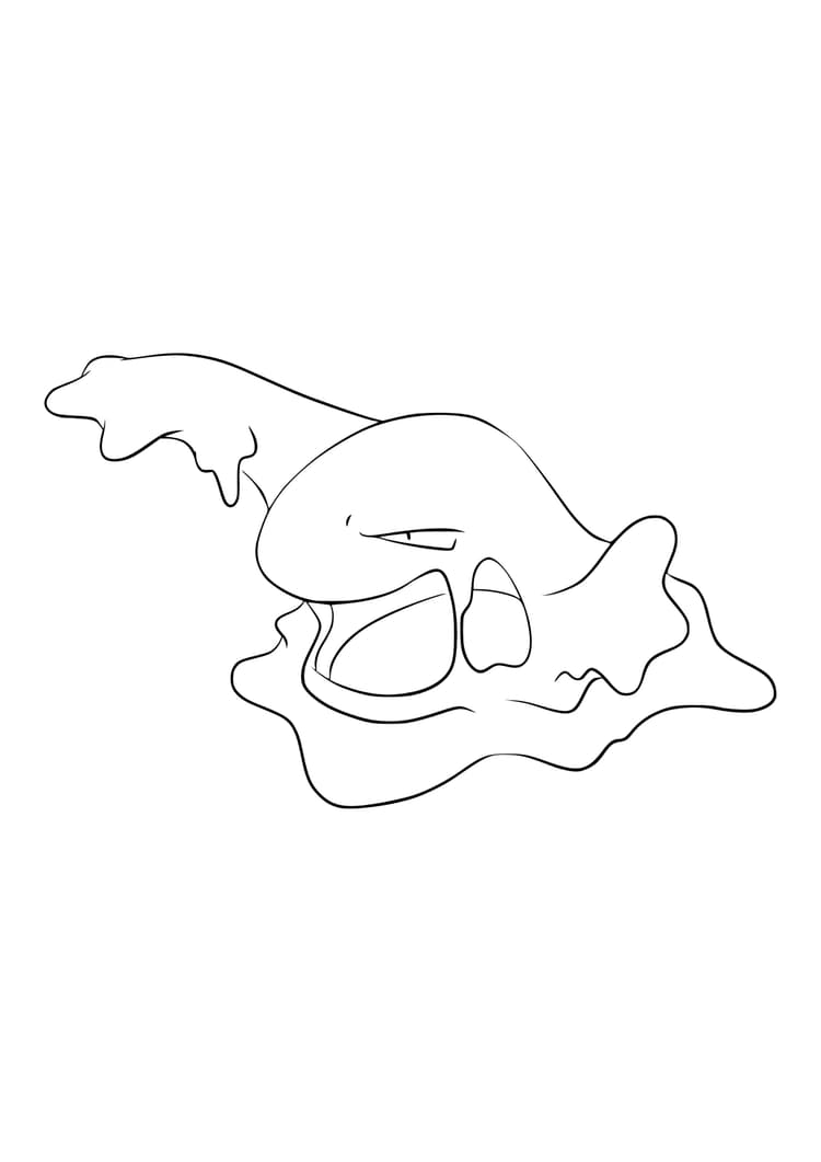 Página para colorear Muk (A4) para imprimir