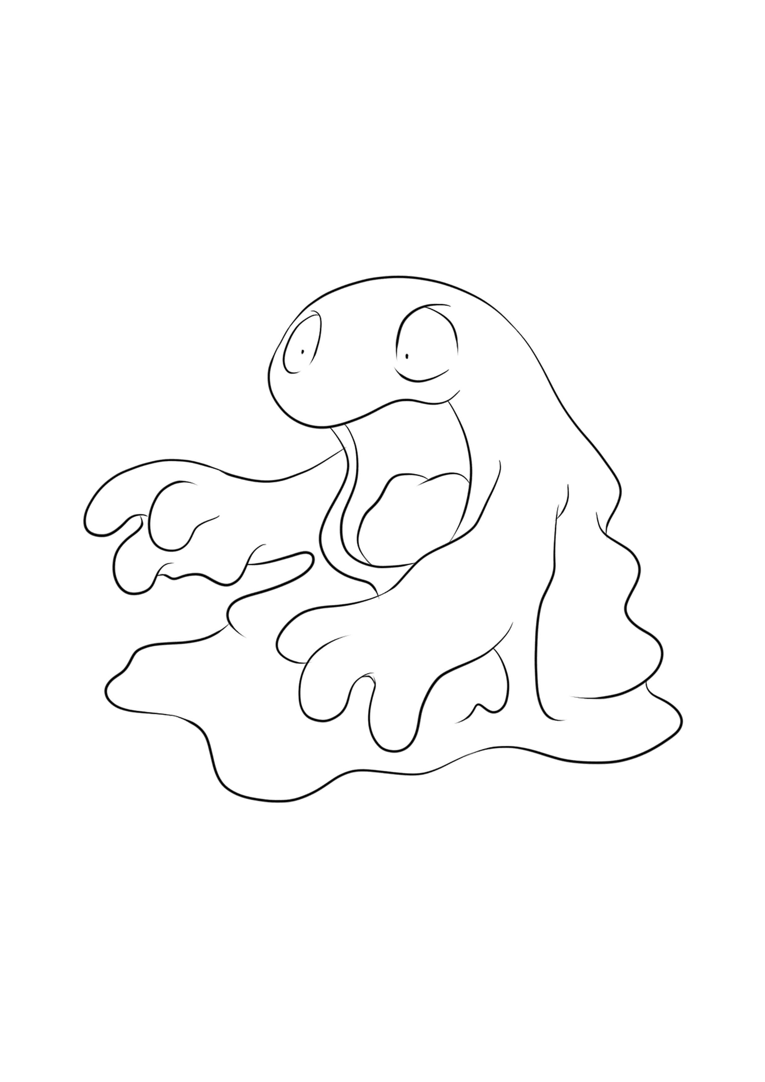Página para colorear Muk (A4) para imprimir