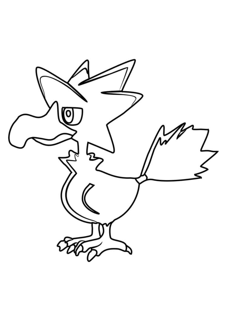 Página para colorear Murkrow (A4) para imprimir
