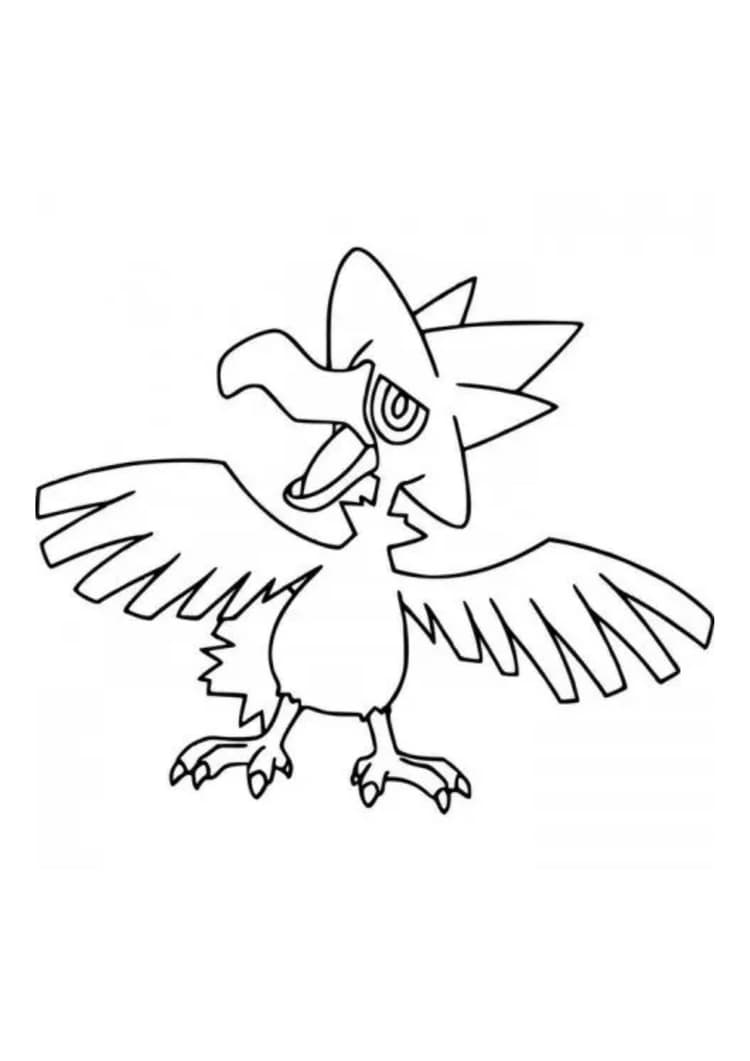 Página para colorear Murkrow (A4) para imprimir