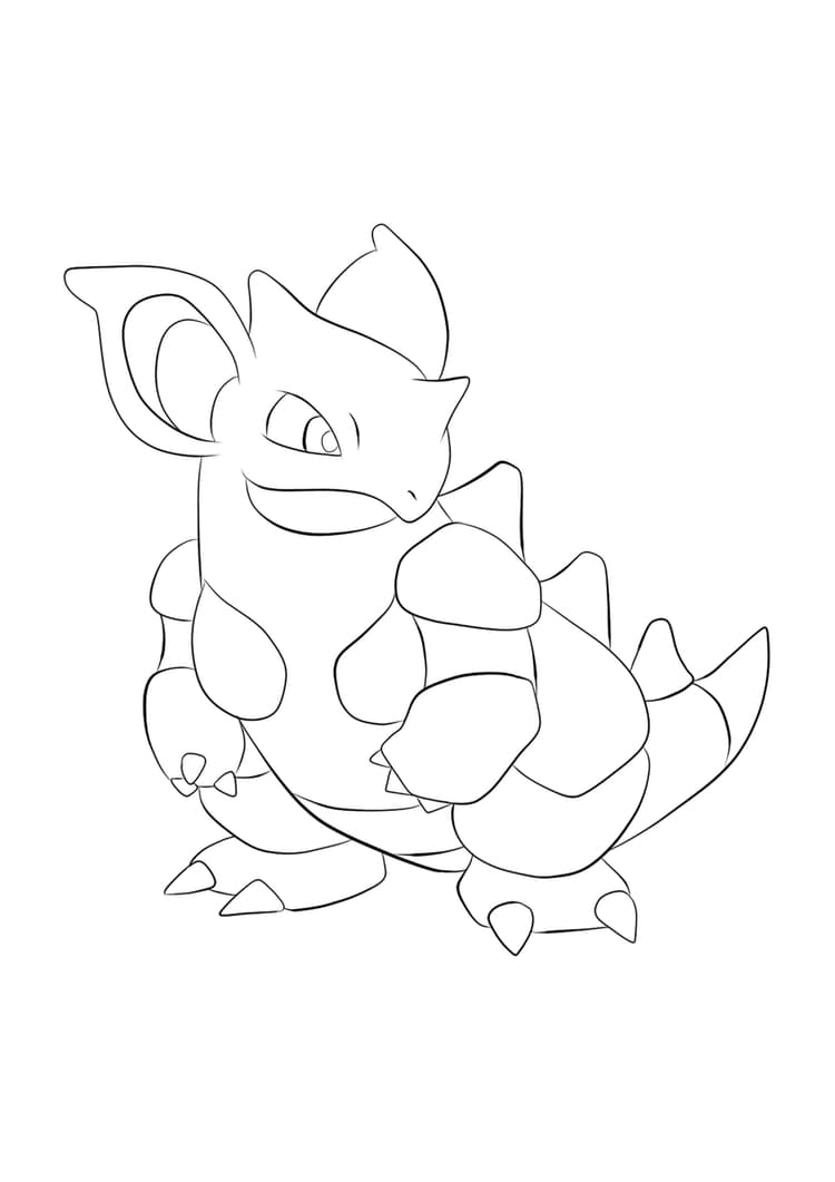 Página para colorear Nidoqueen (A4) para imprimir