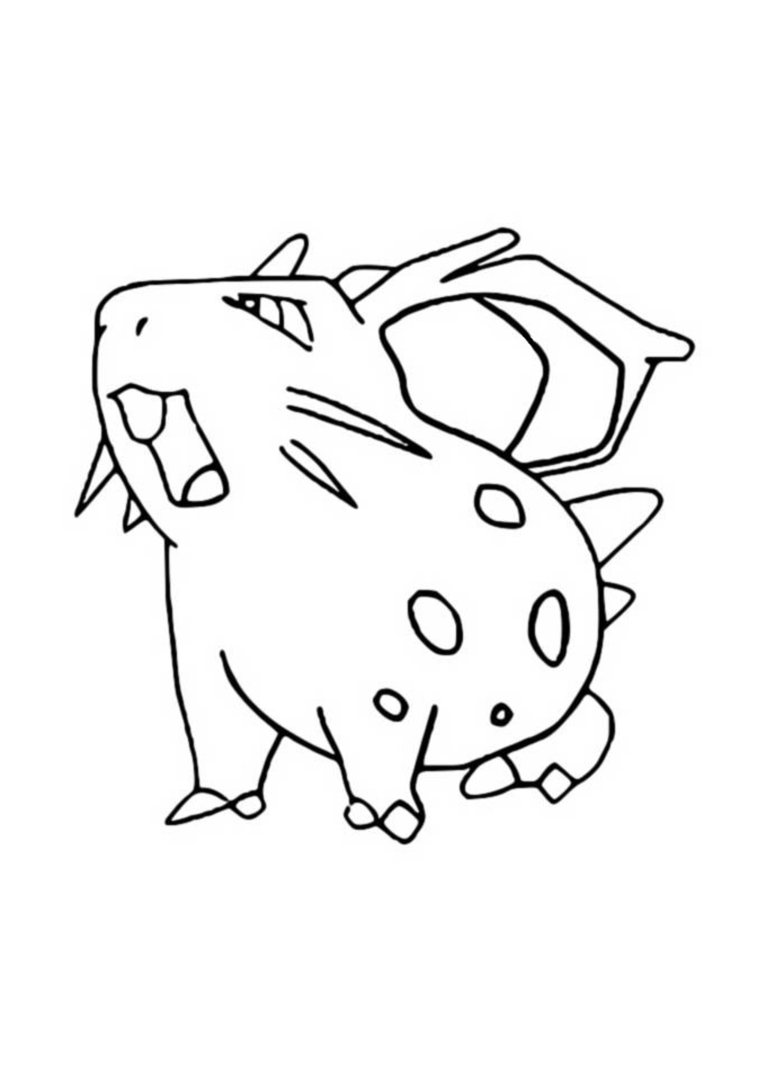 Página para colorear Nidoran ♀ (A4) para imprimir