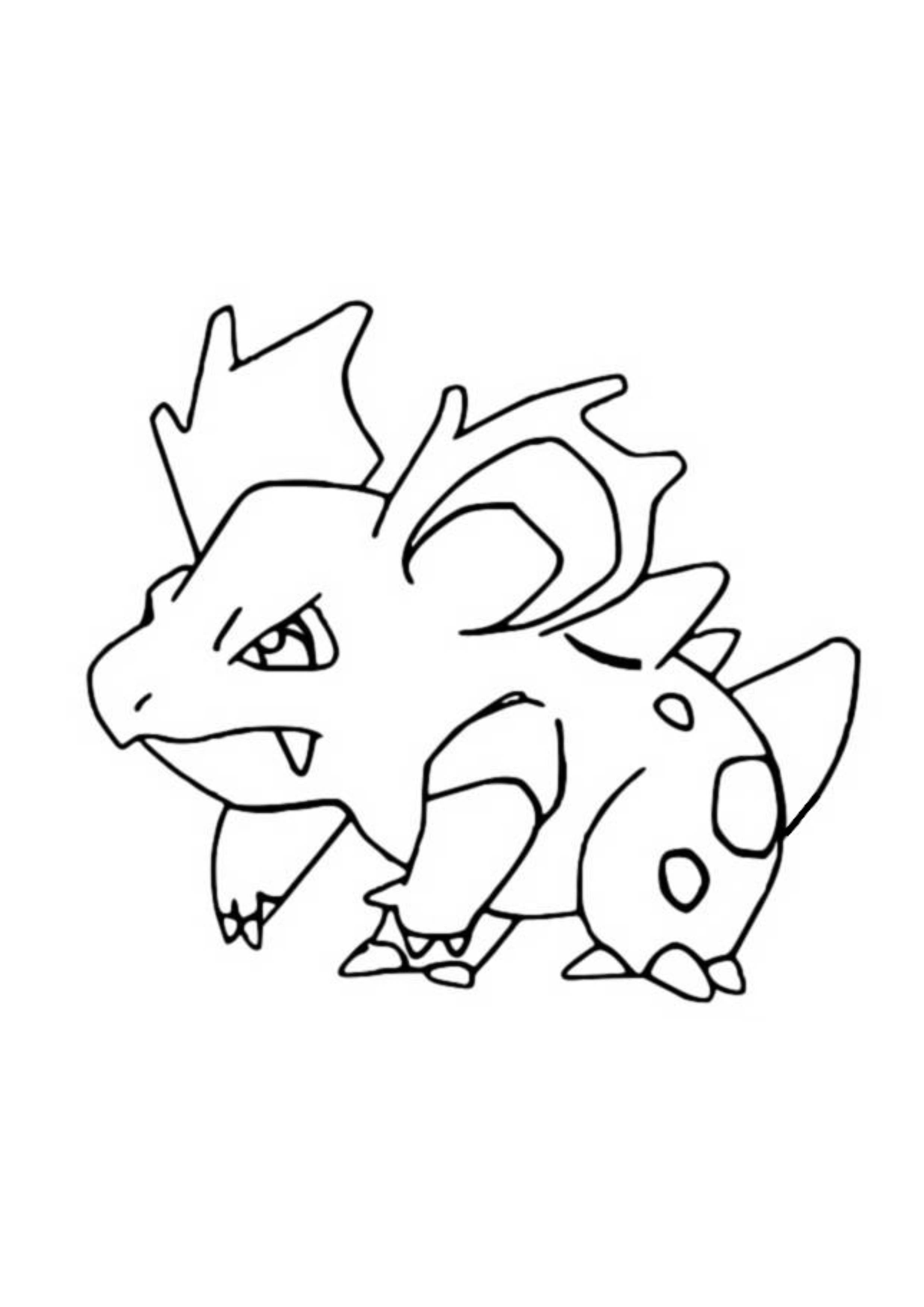 Página para colorear Nidorina (A4) para imprimir