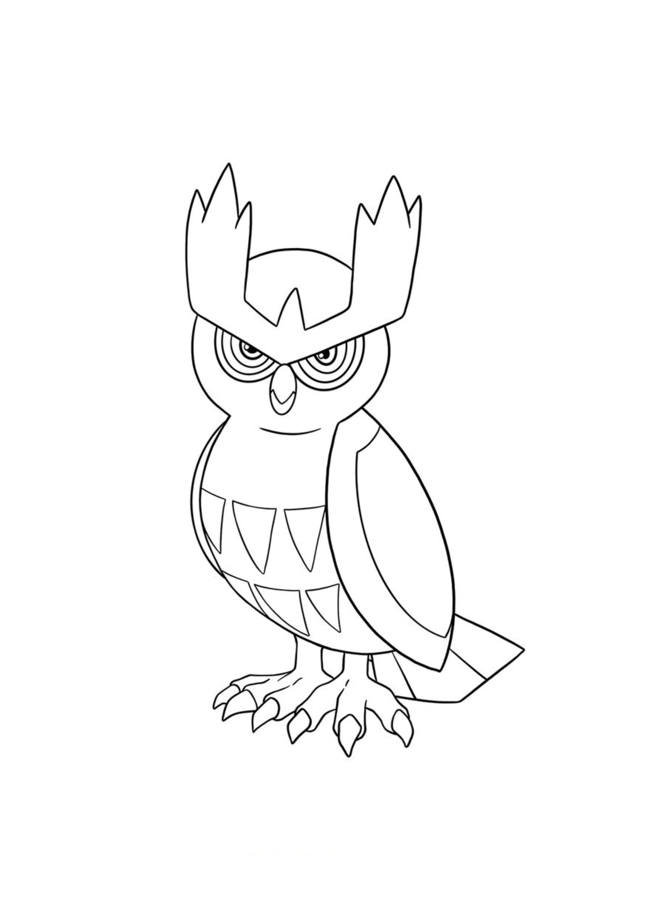 Página para colorear Noctowl (A4) para imprimir