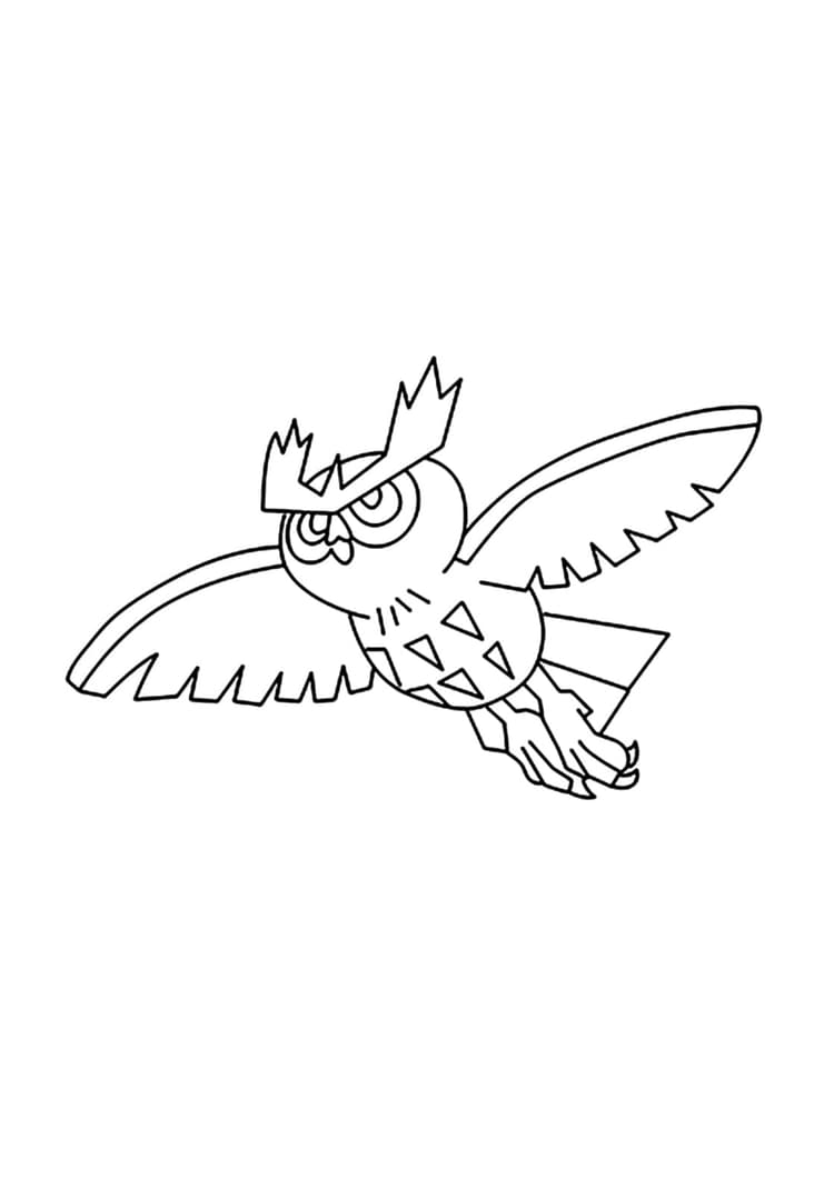 Página para colorear Noctowl (A4) para imprimir