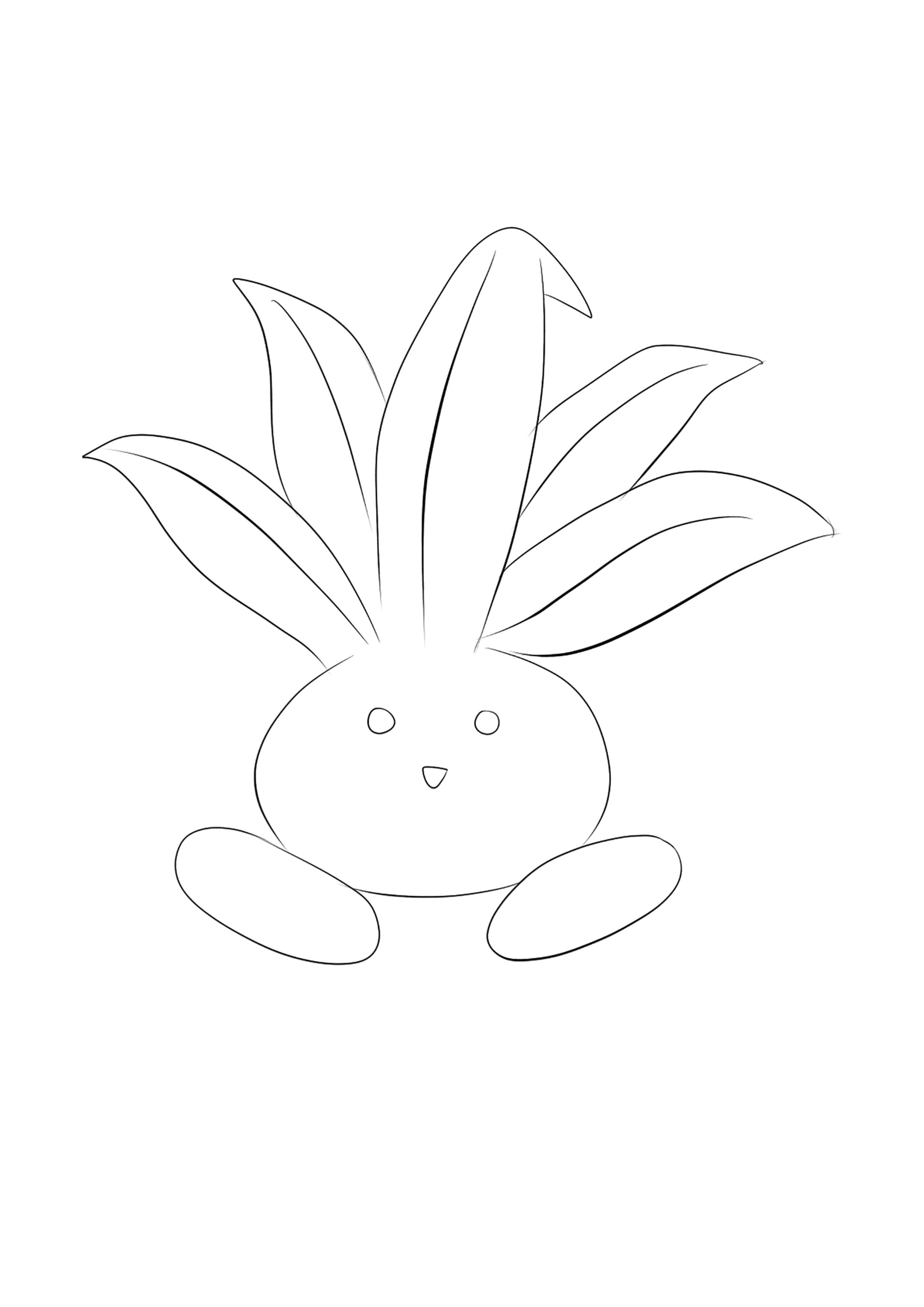 Página para colorear Oddish (A4) para imprimir